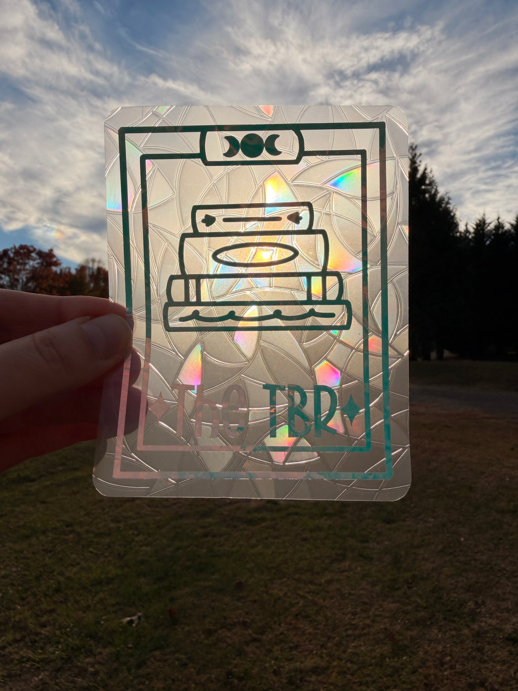 The TBR Tarot Suncatcher Decal
