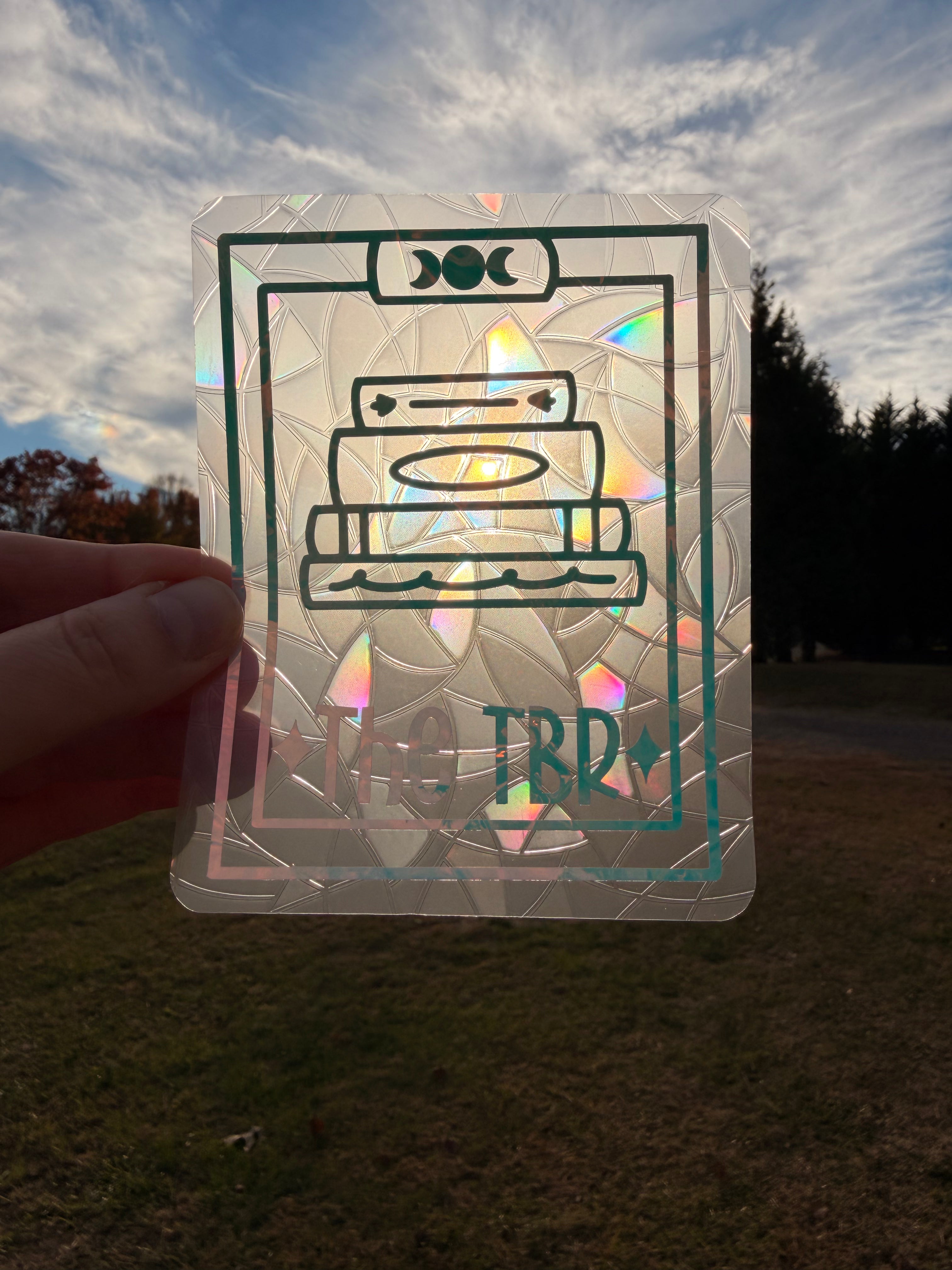 The TBR Tarot Suncatcher Decal