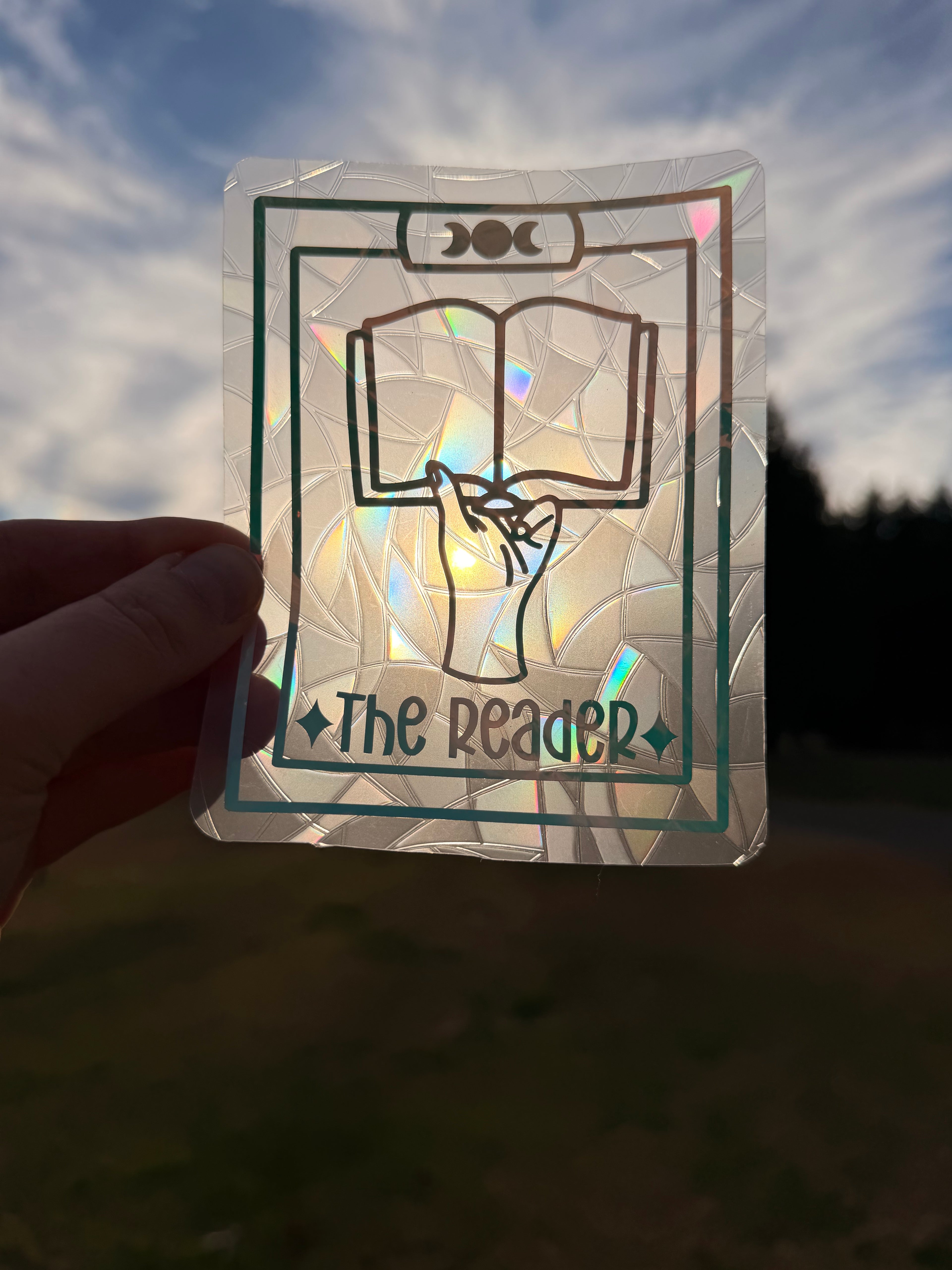 The Reader Tarot Suncatcher Decal