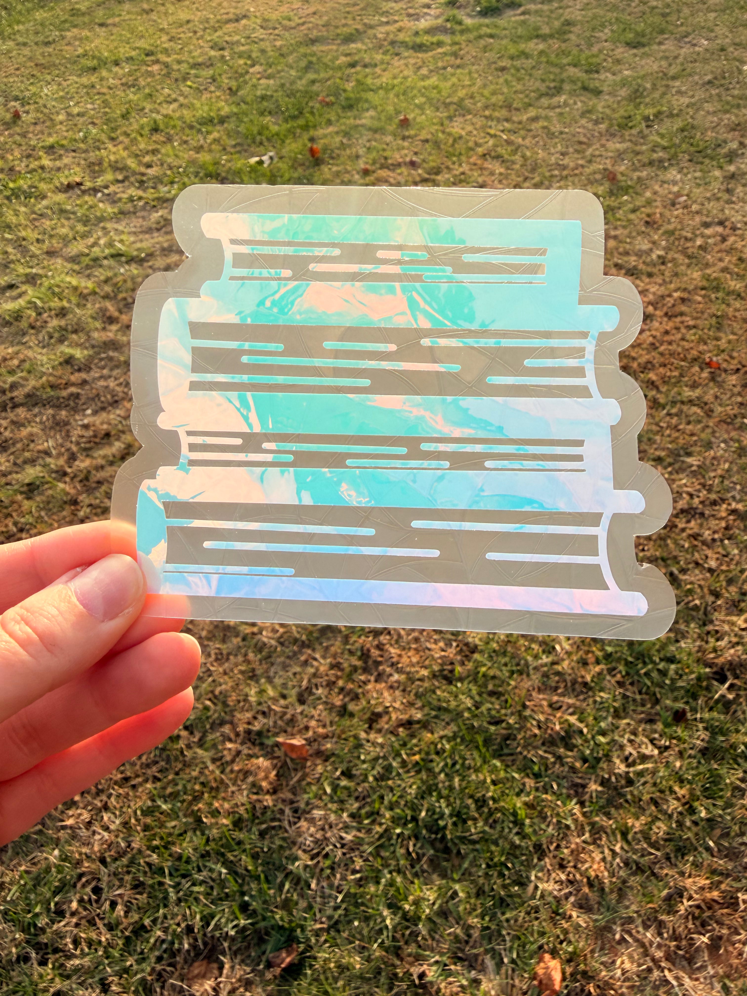 Book stack Suncatcher Decal
