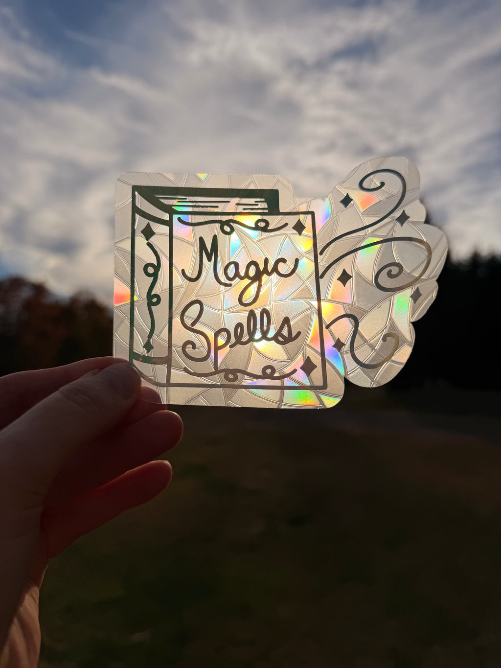 Spell Book Suncatcher Decal