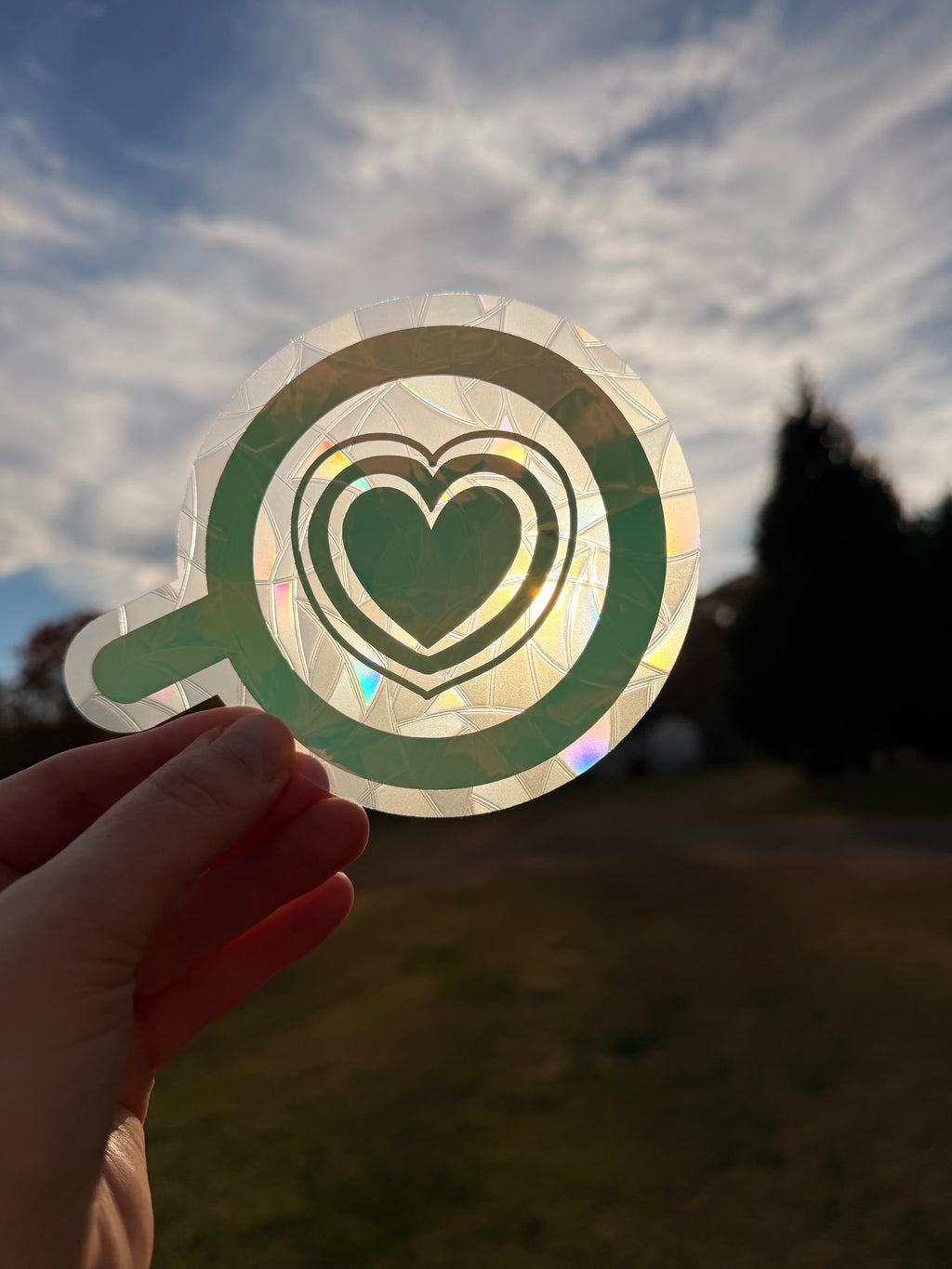 Latte Art Suncatcher Decal