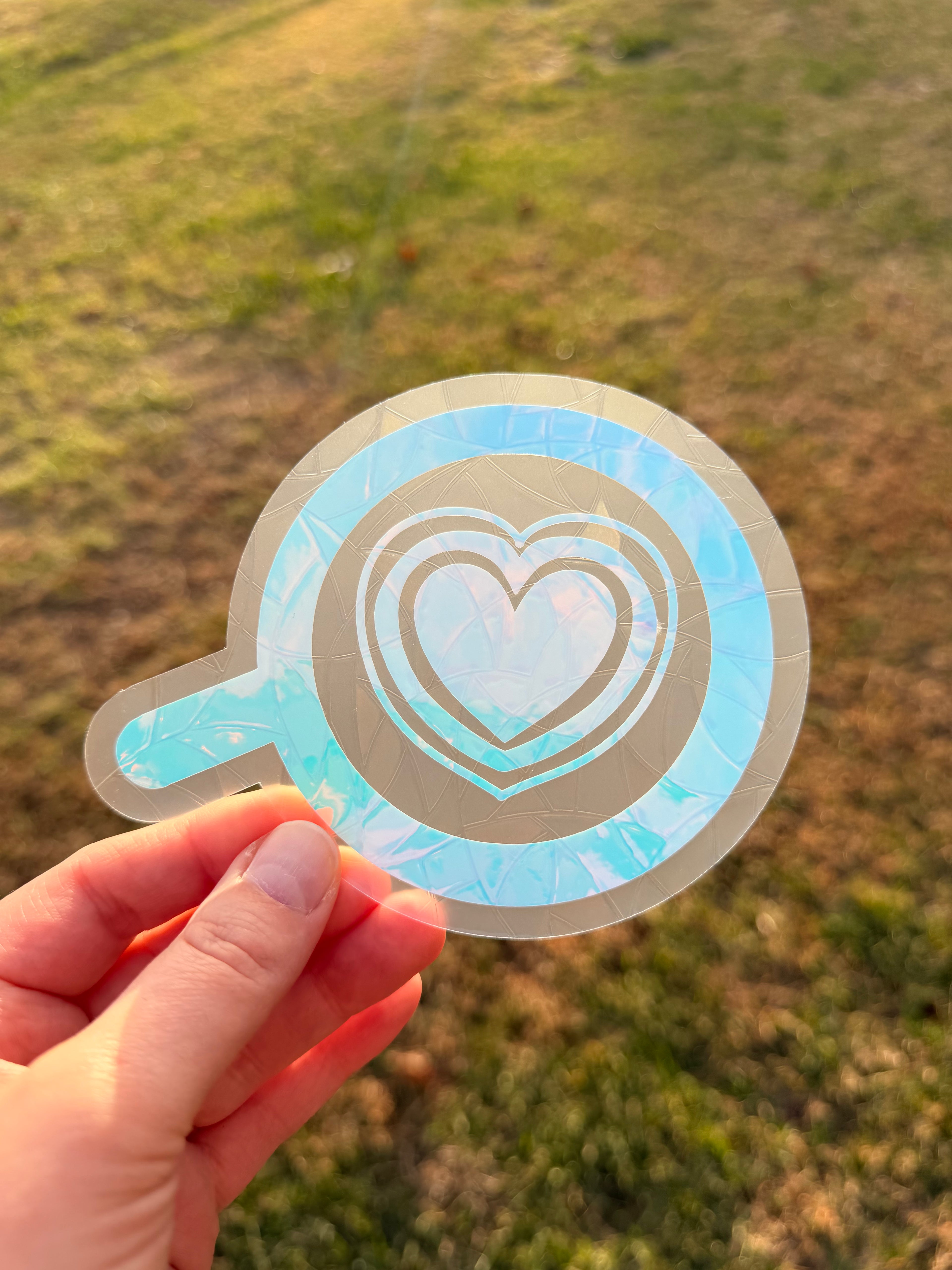 Latte Art Suncatcher Decal