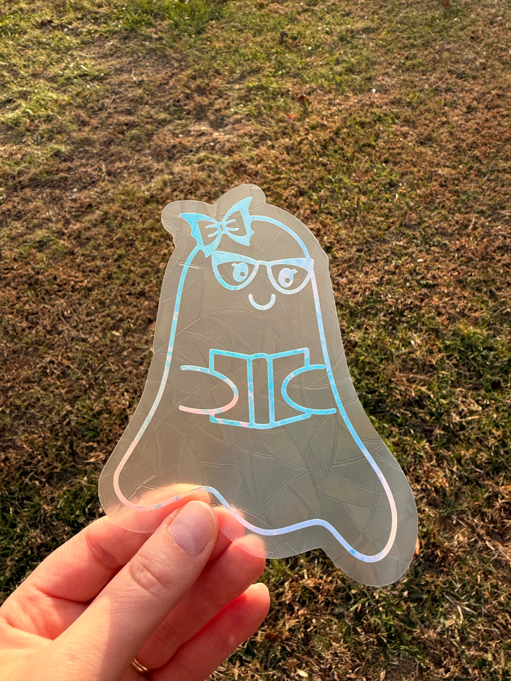 Bookish Ghost Suncatcher Decal