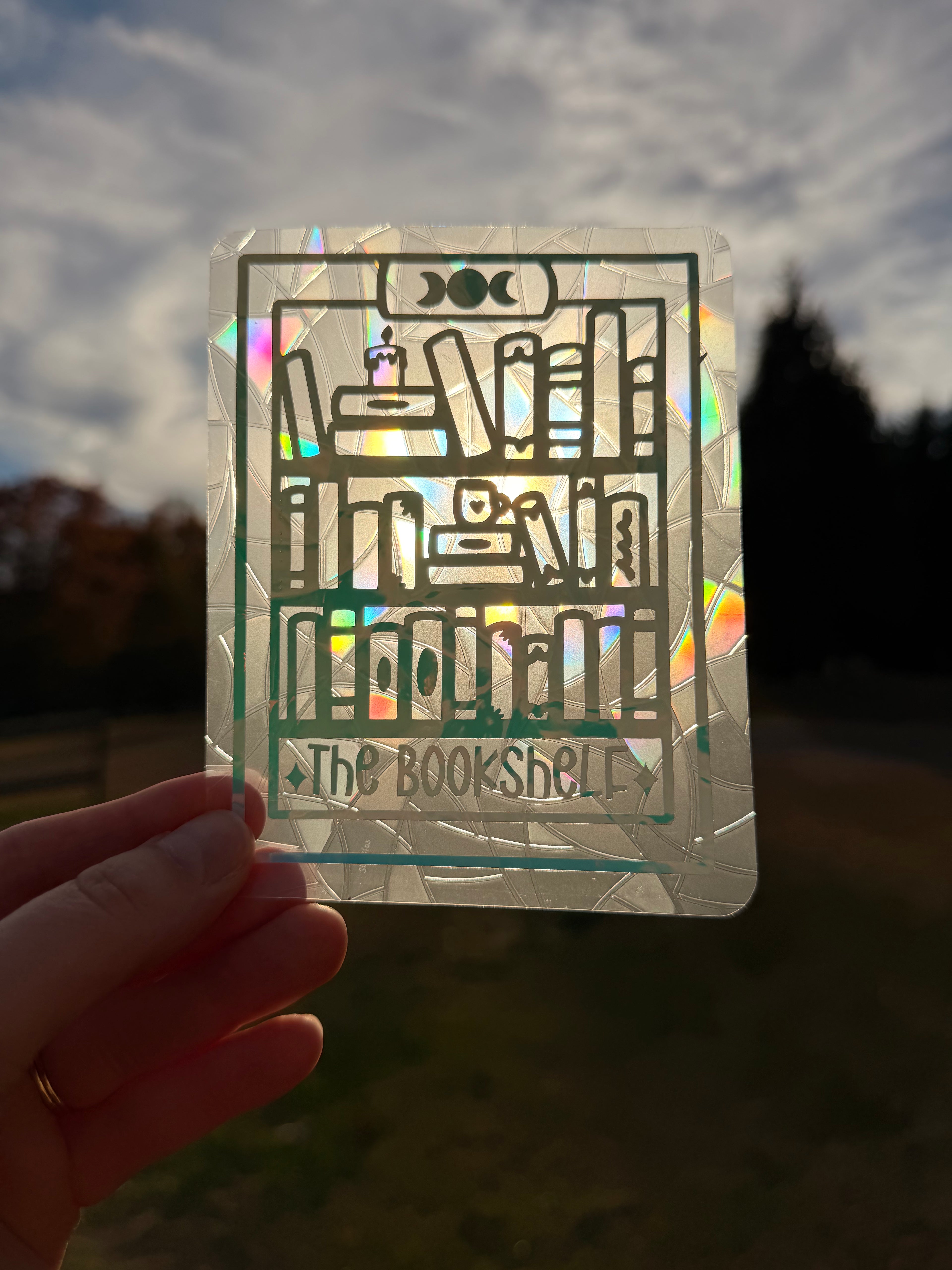 The Bookshelf Tarot Suncatcher Decal