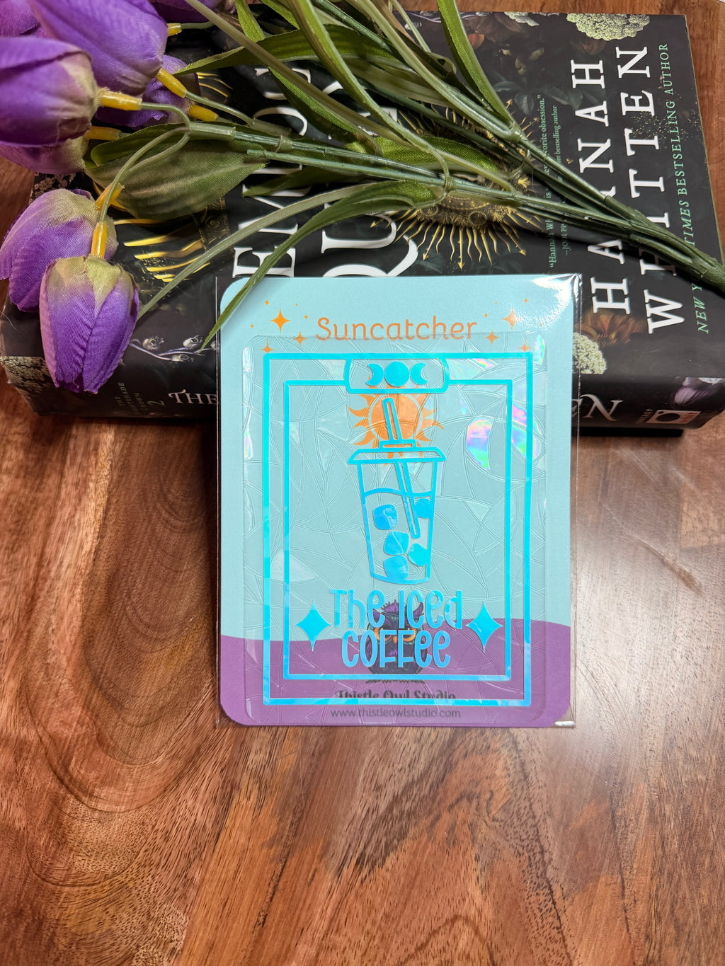 The Iced Coffee Tarot Suncatcher Decal