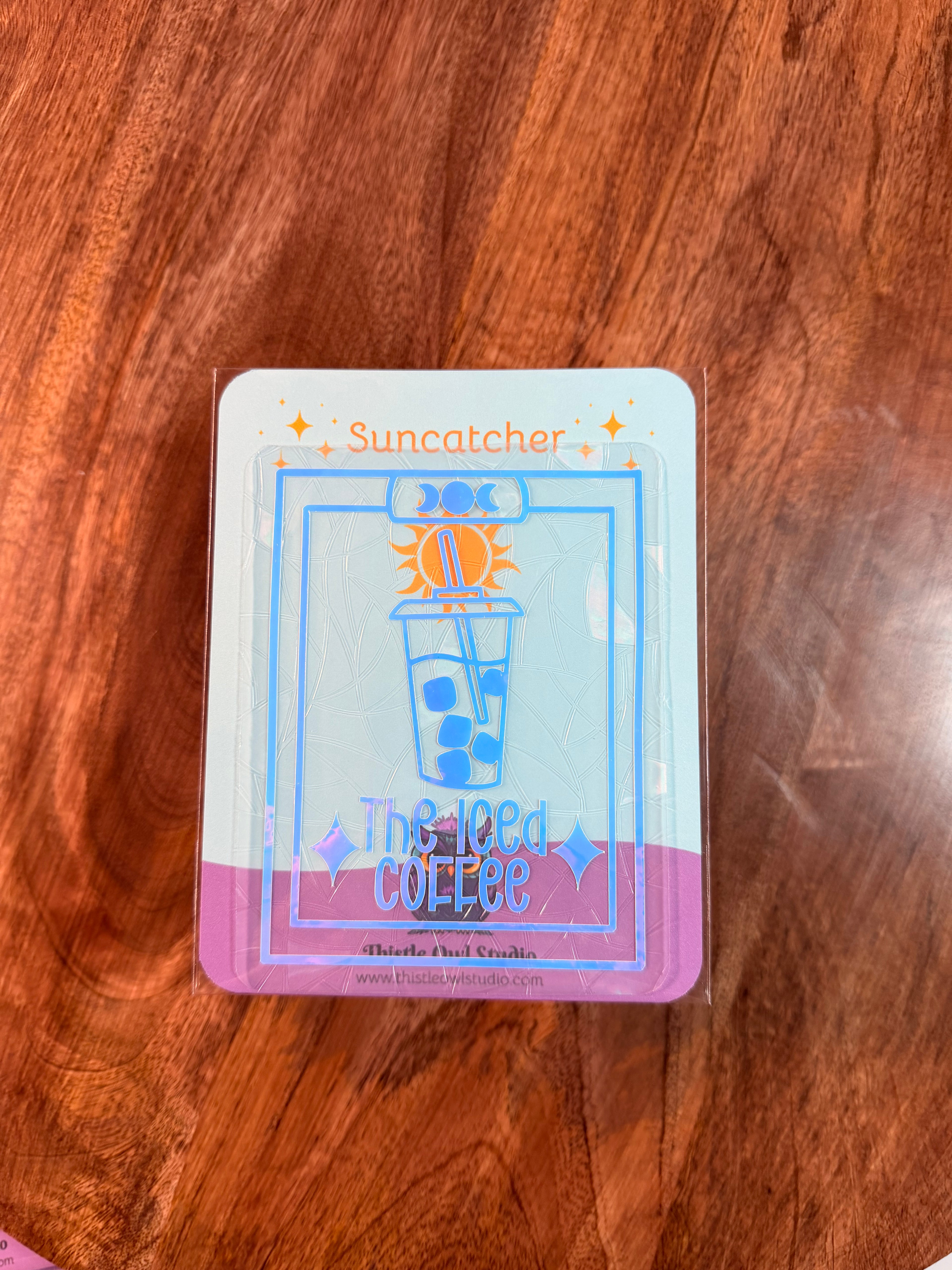 The Iced Coffee Tarot Suncatcher Decal