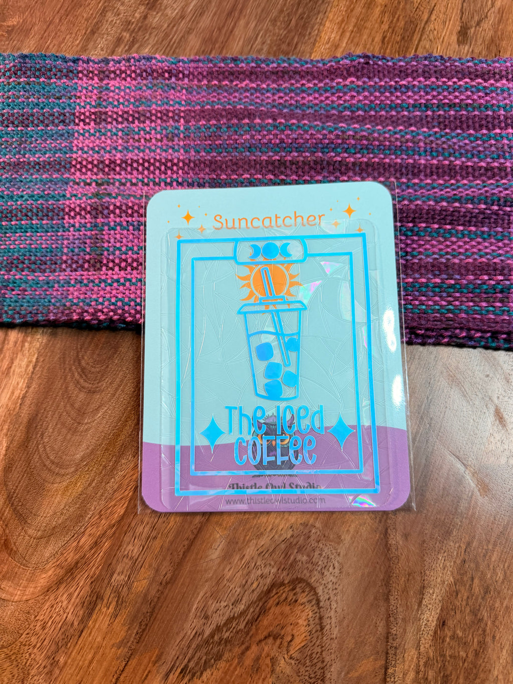 The Iced Coffee Tarot Suncatcher Decal