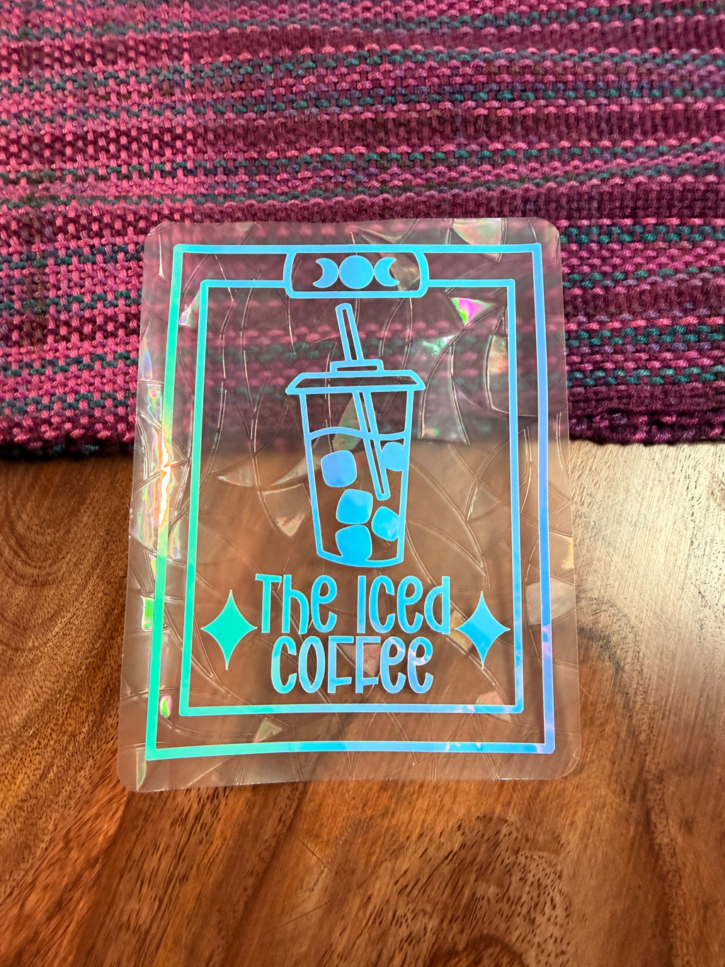 The Iced Coffee Tarot Suncatcher Decal