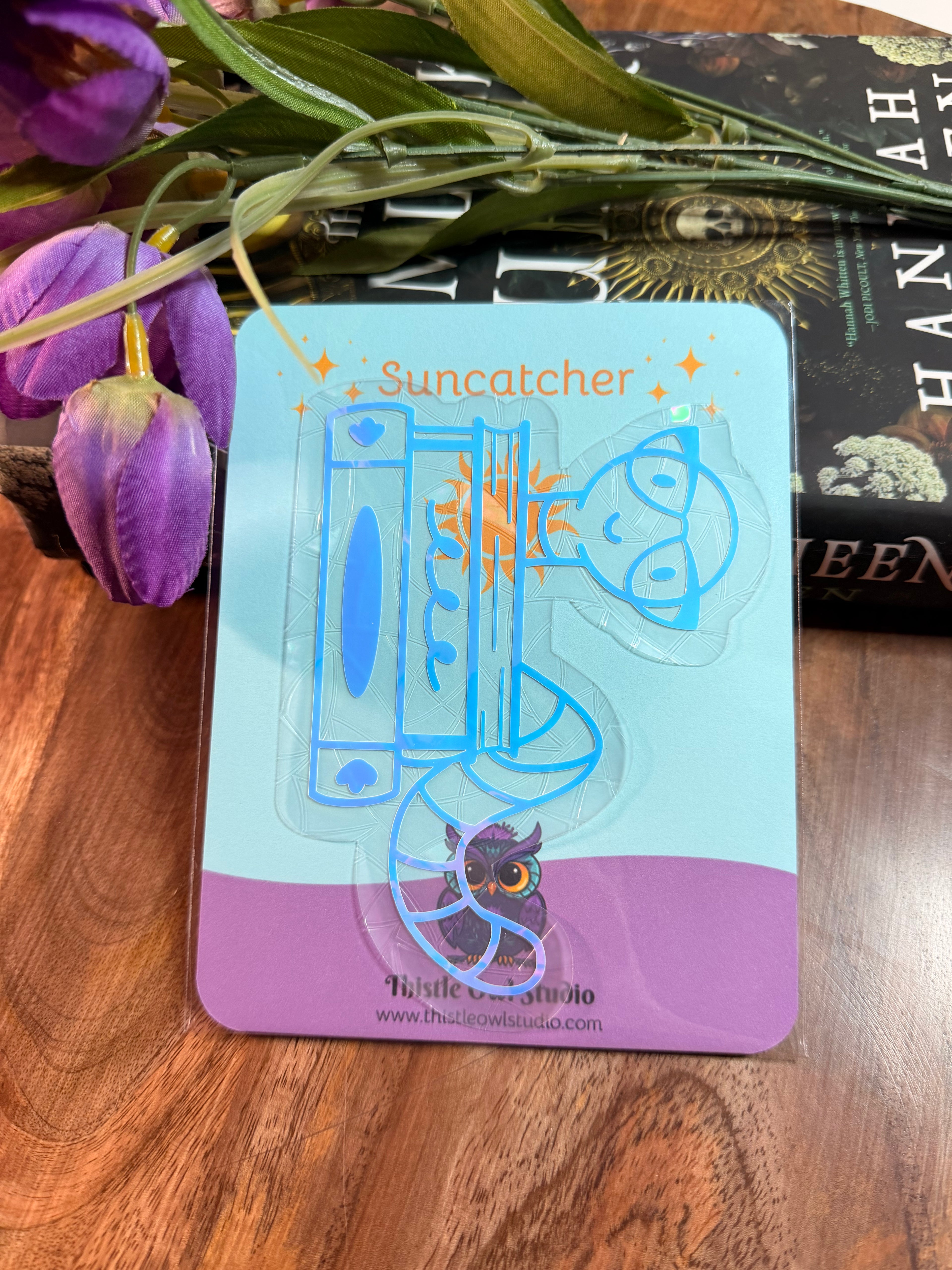 Book Worm Suncatcher Decal