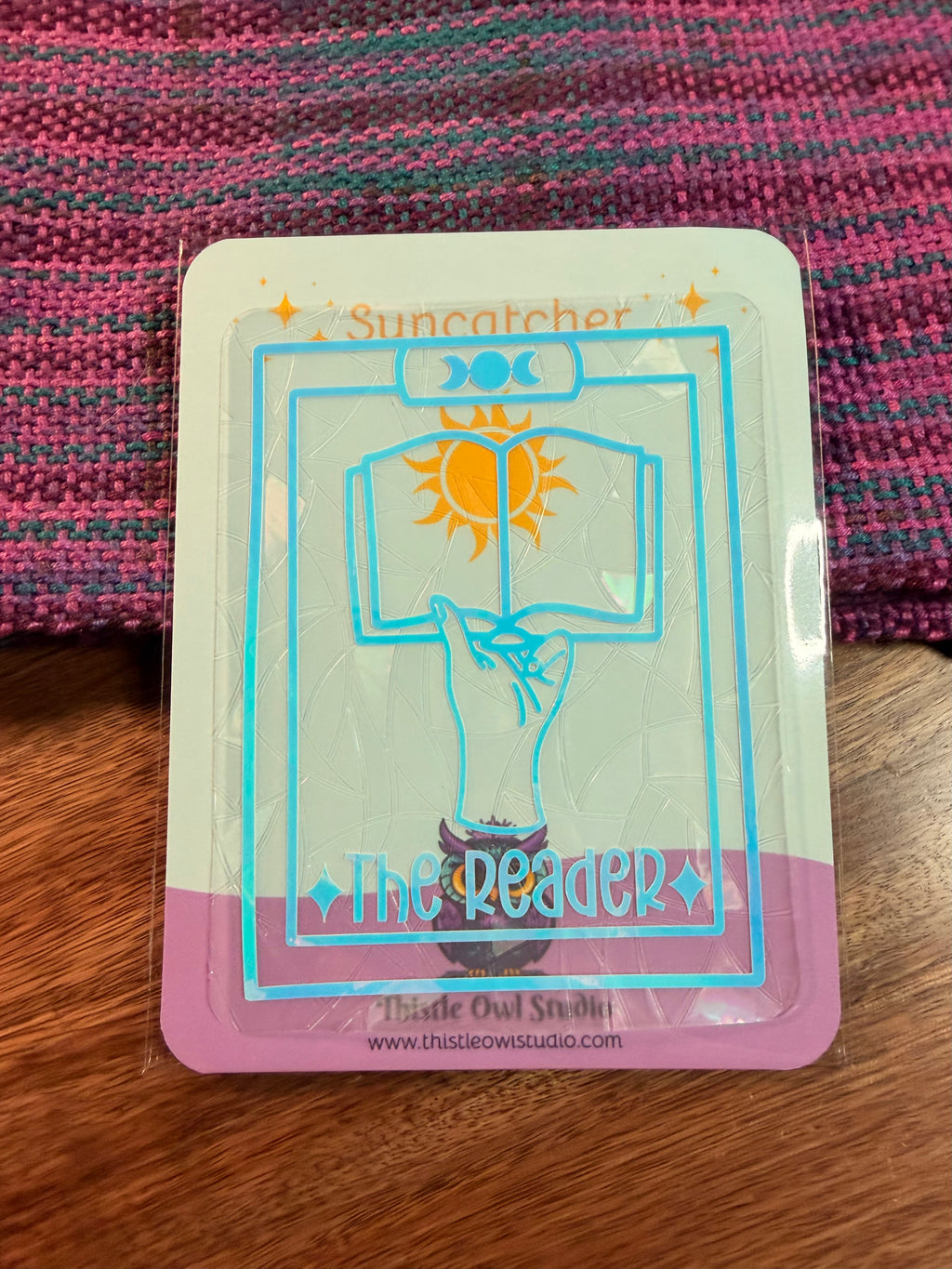 The Reader Tarot Suncatcher Decal