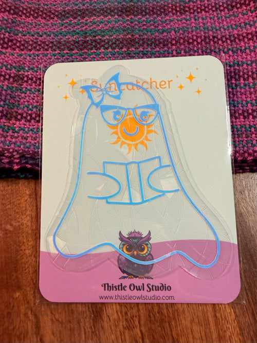 Bookish Ghost Suncatcher Decal