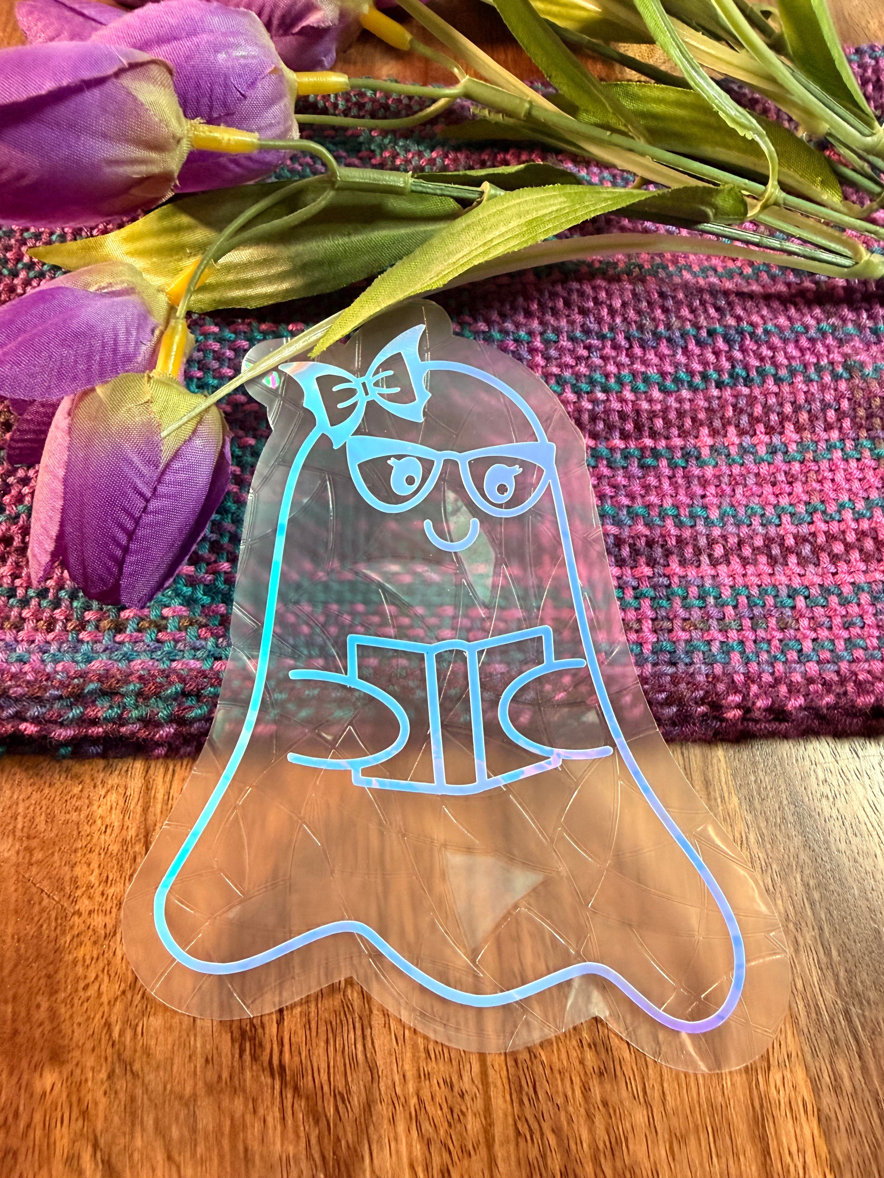 Bookish Ghost Suncatcher Decal