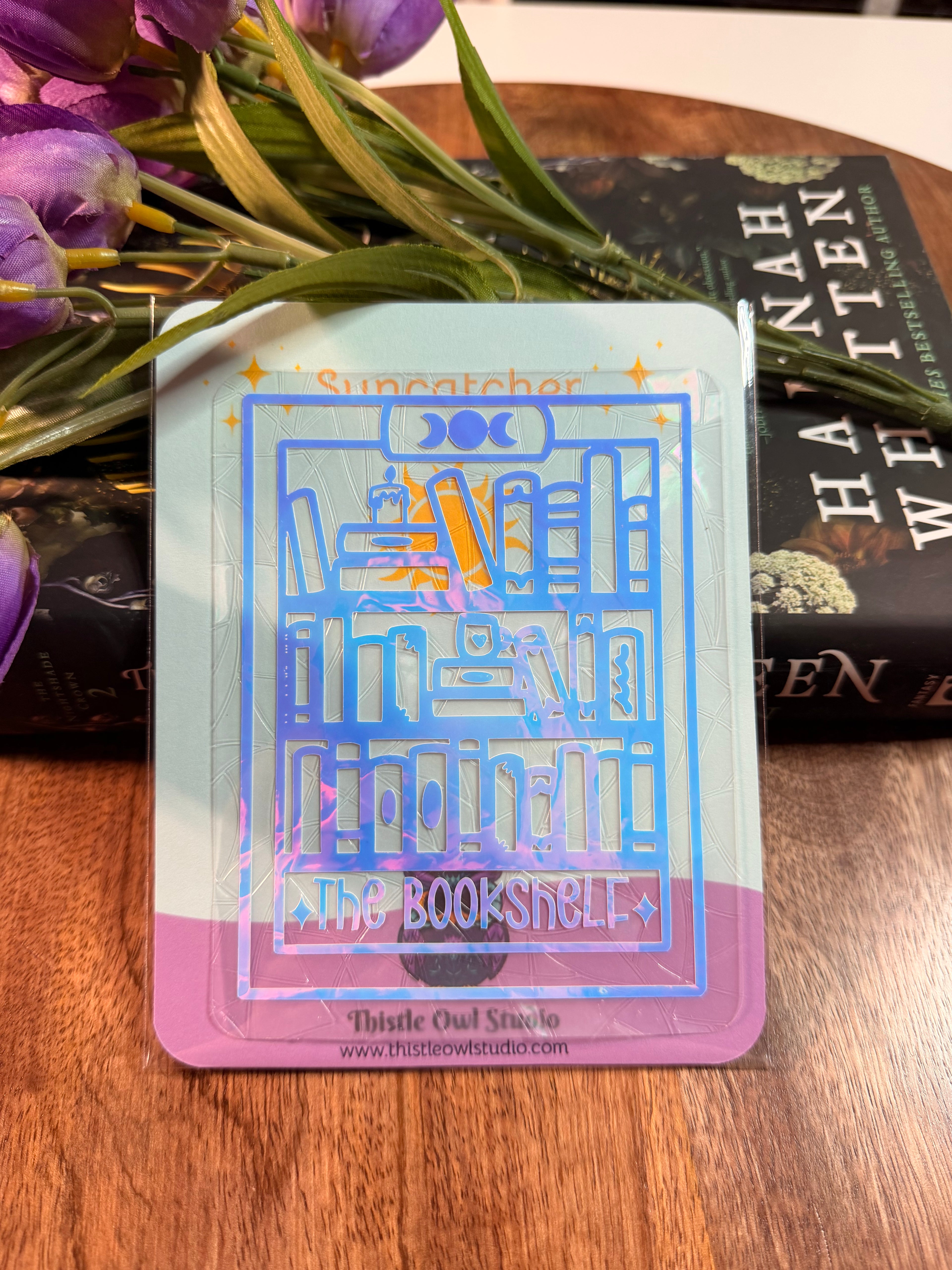 The Bookshelf Tarot Suncatcher Decal