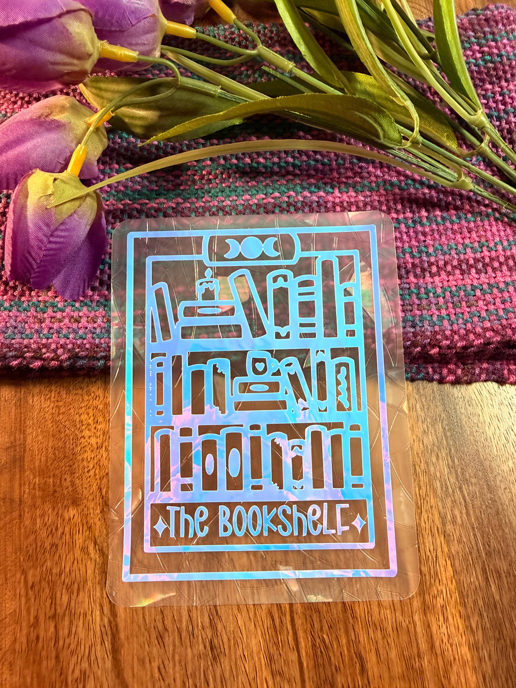 The Bookshelf Tarot Suncatcher Decal