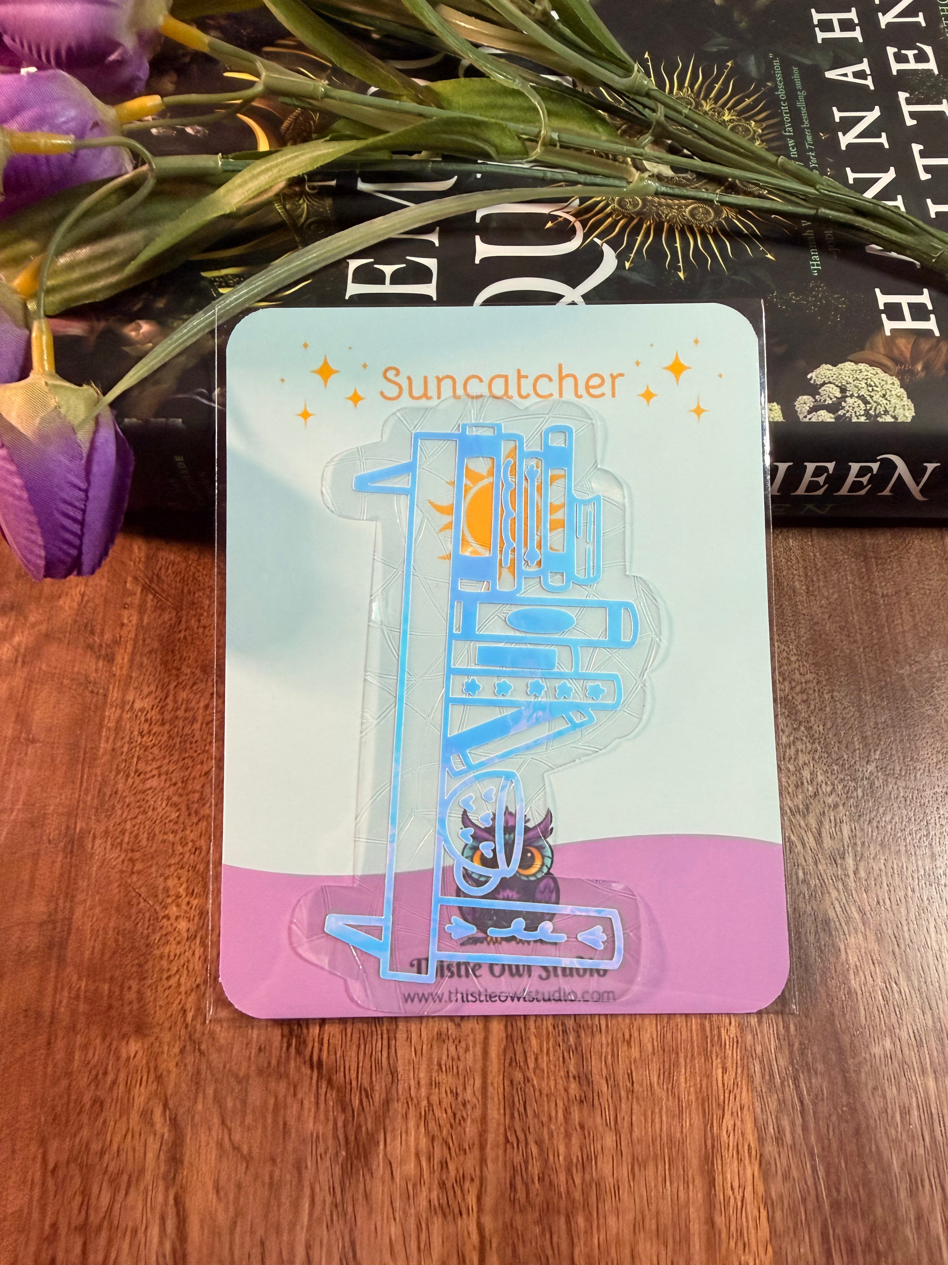 Bookshelf Suncatcher Decal