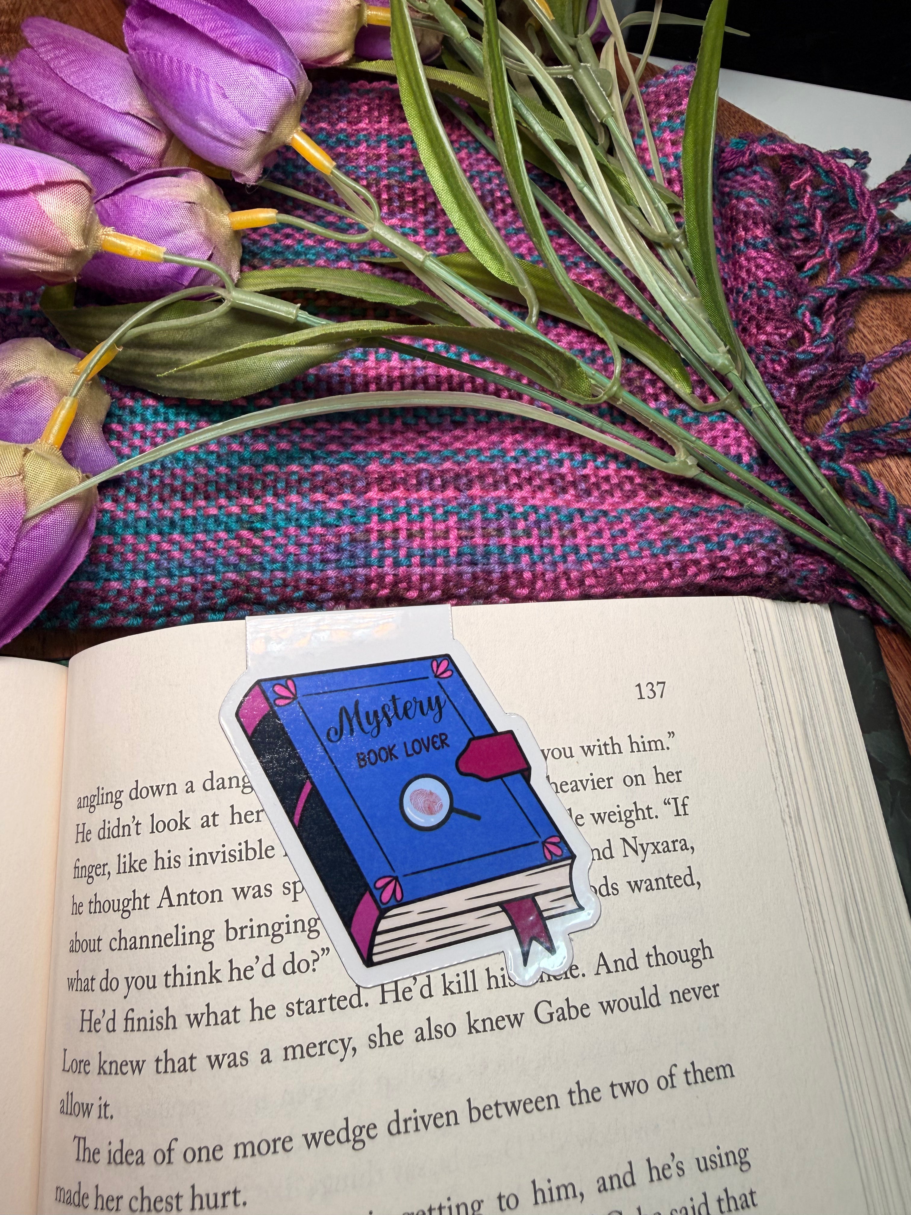 Mystery Book Lover, Magnetic Bookmark