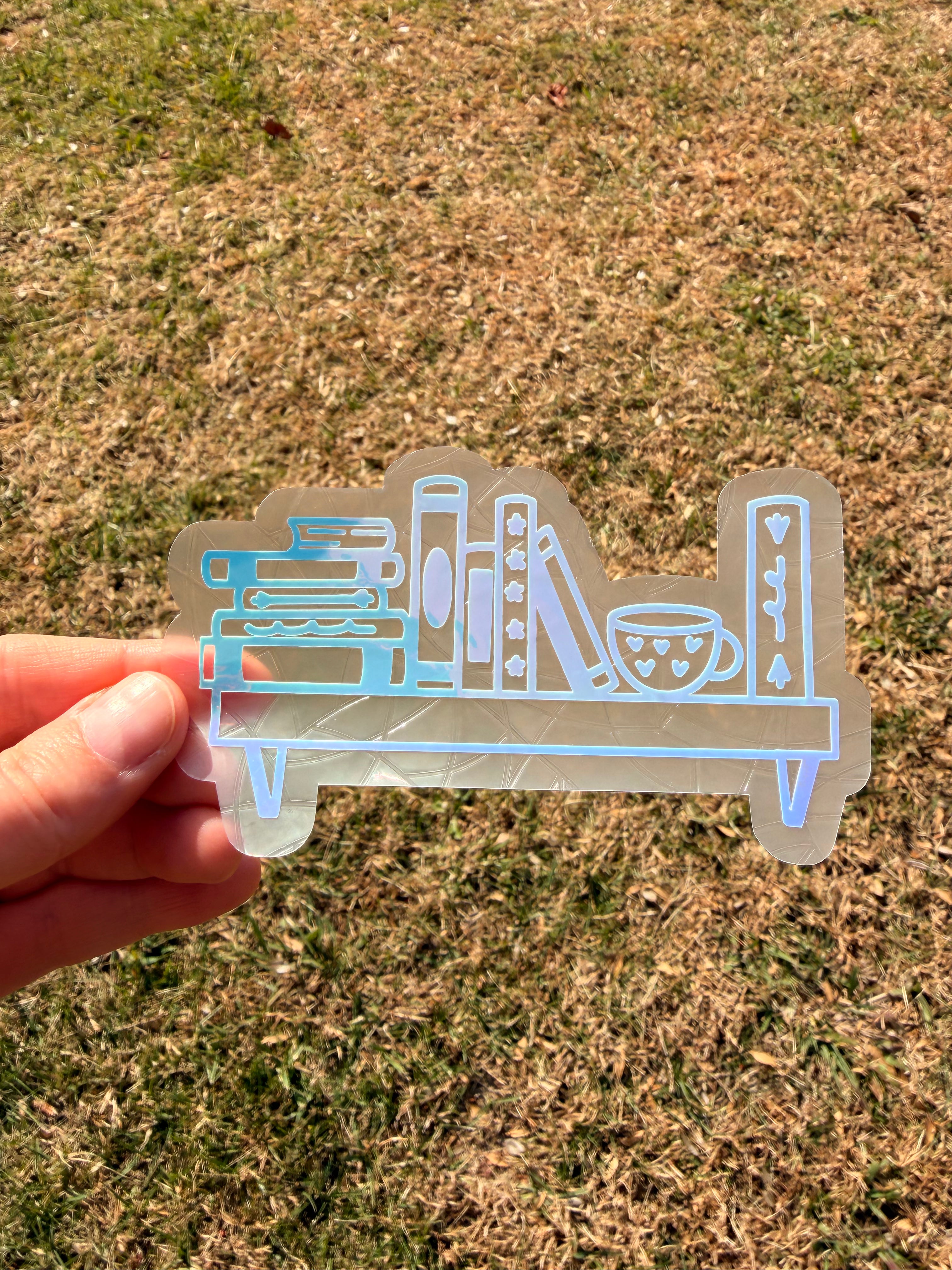 Bookshelf Suncatcher Decal