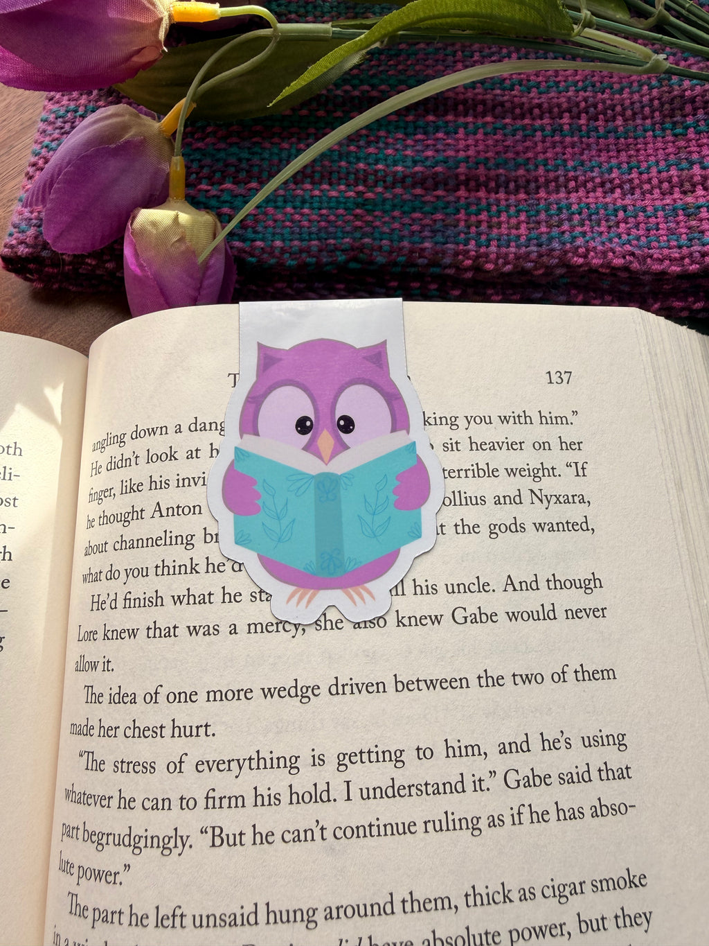 Bookish Owl, Magnetic Bookmark