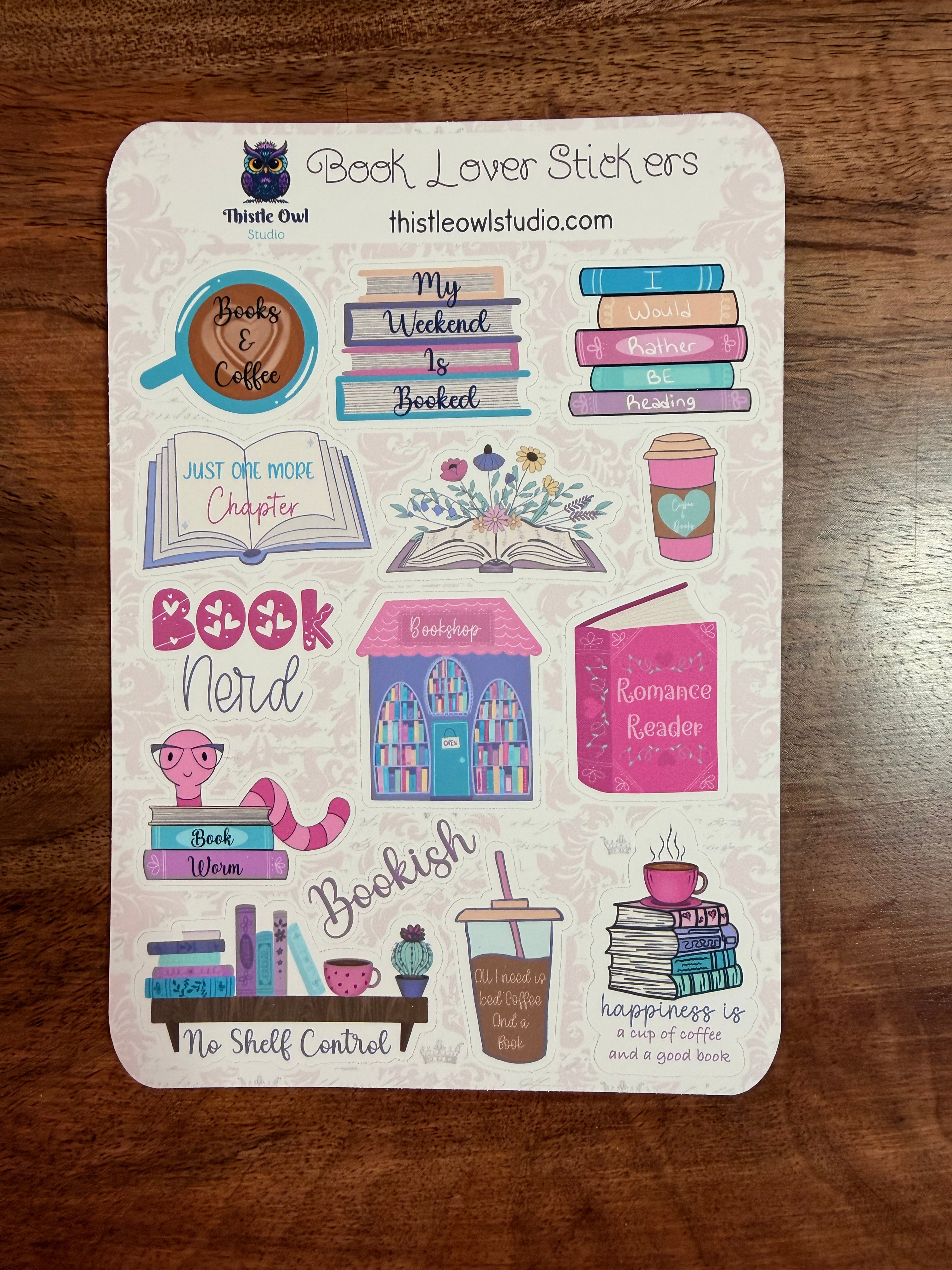 Book Lover Sticker Sheet