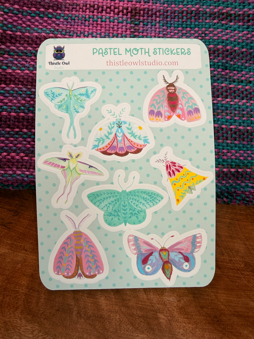 Pastel Moth Stickers