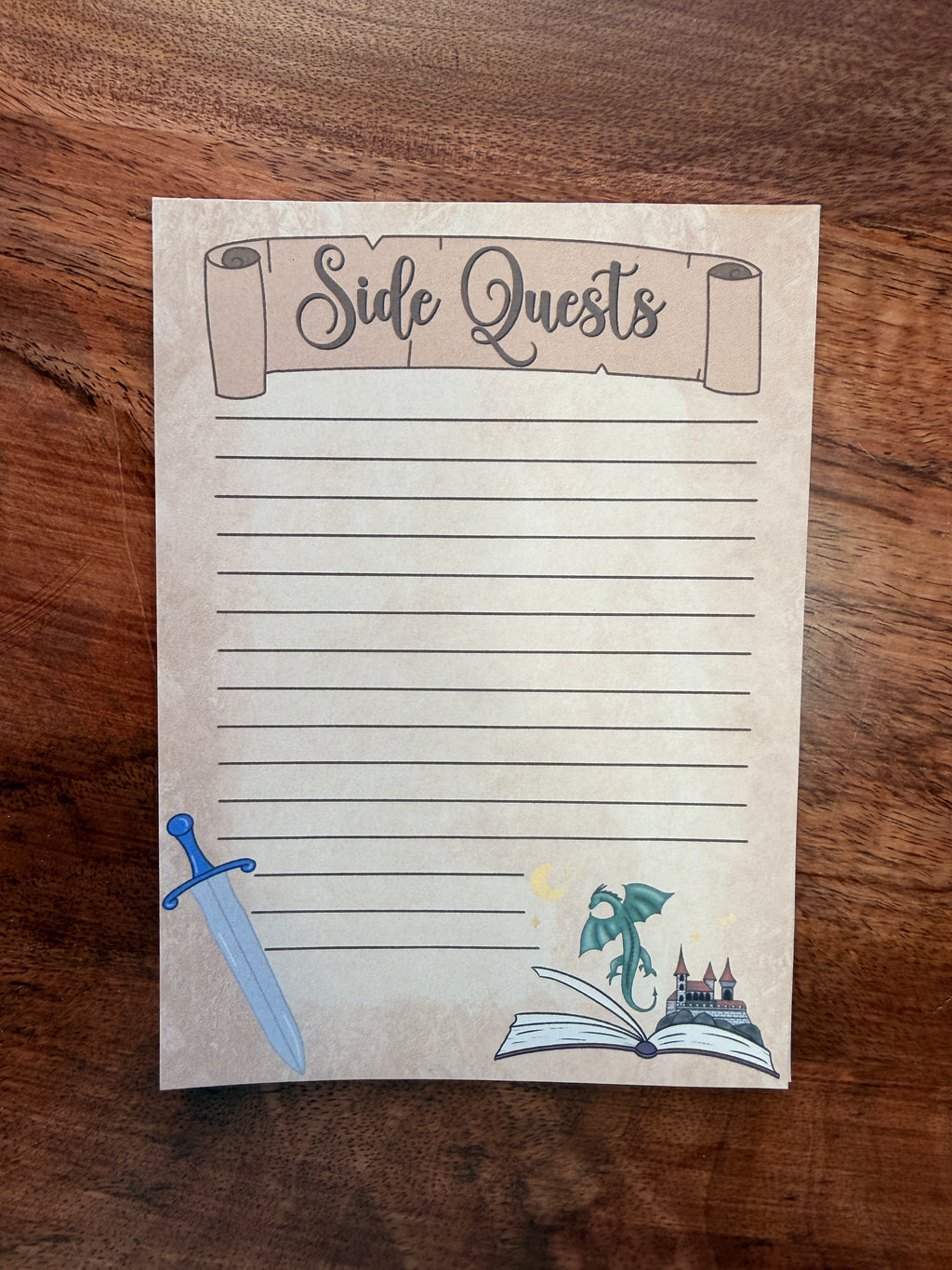 Side Quests Notepad