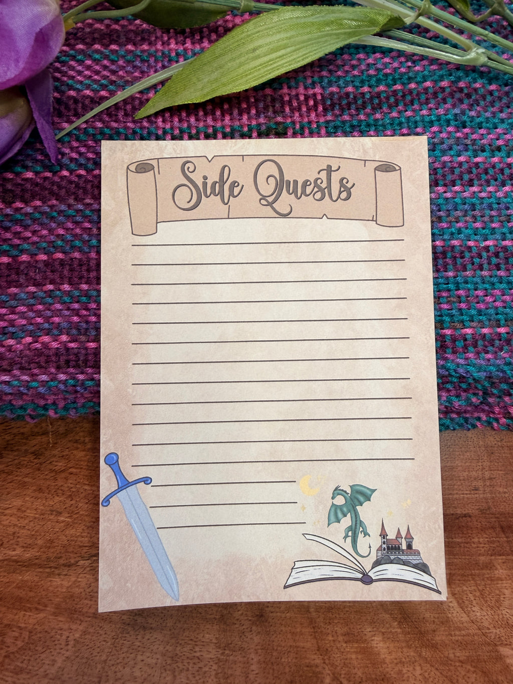 Side Quests Notepad