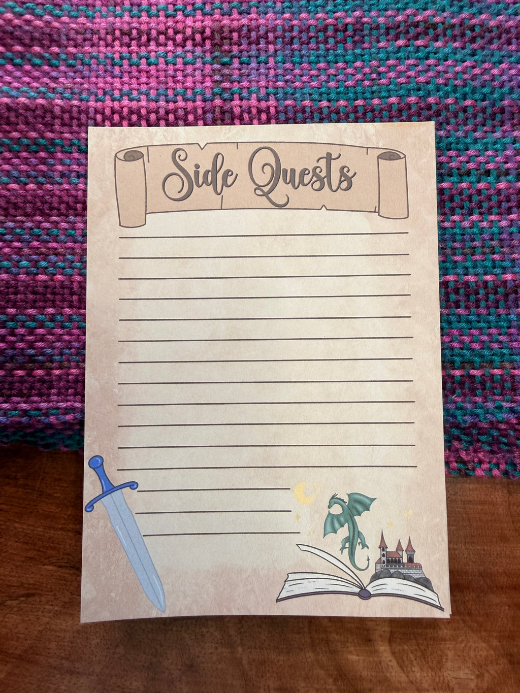 Side Quests Notepad