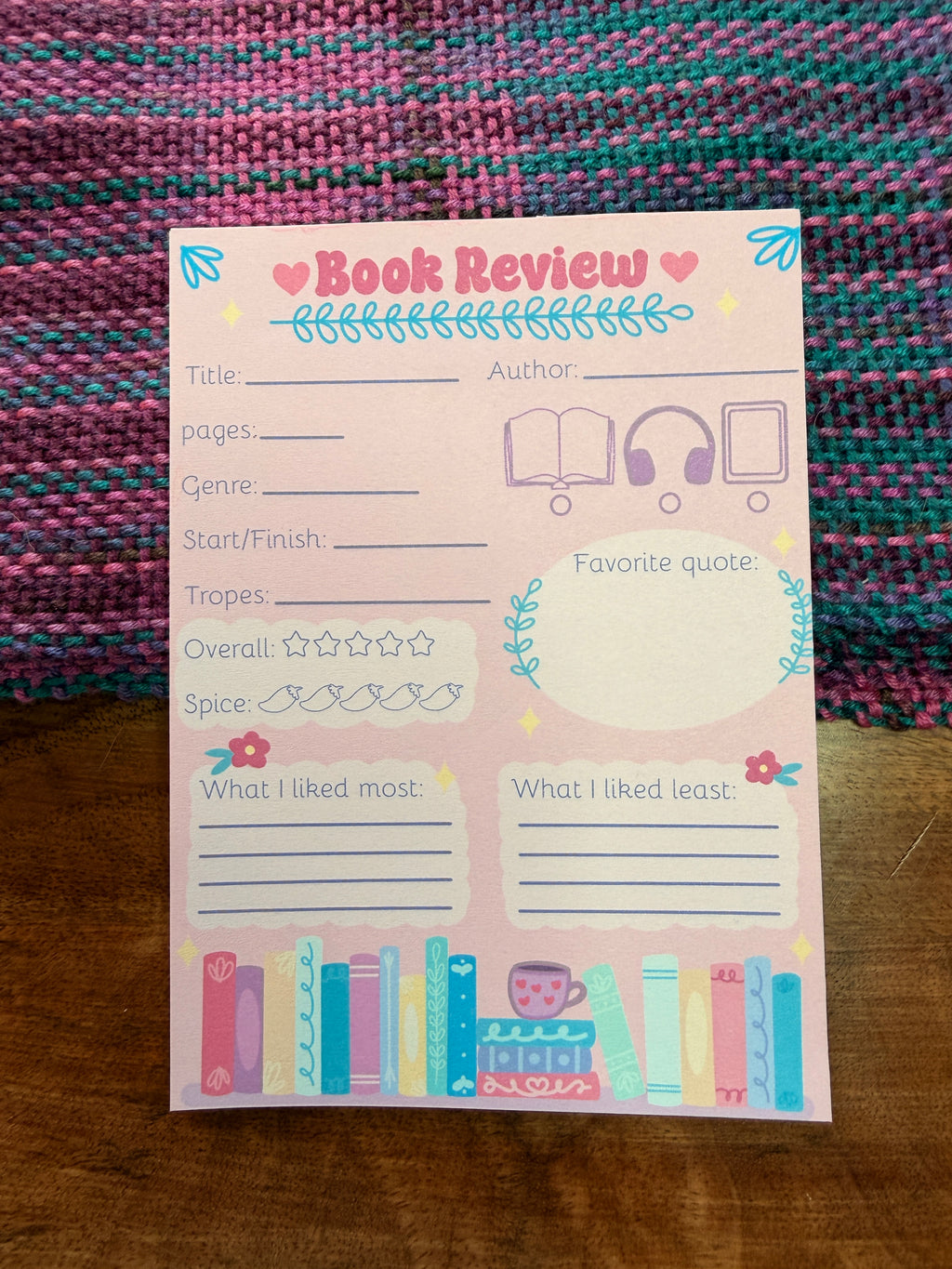 Book Review Notepad