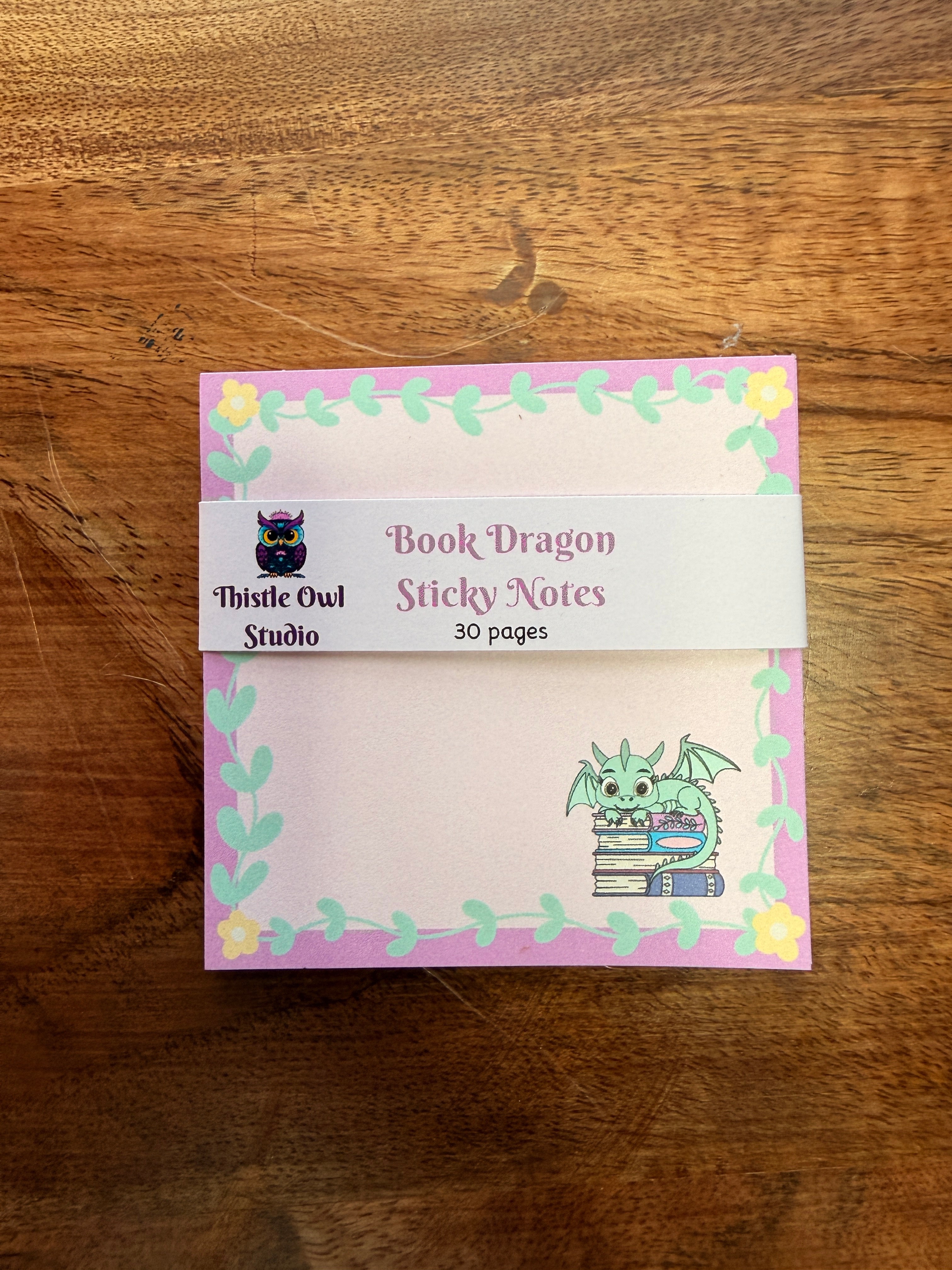 Book Dragon Sticky Notes
