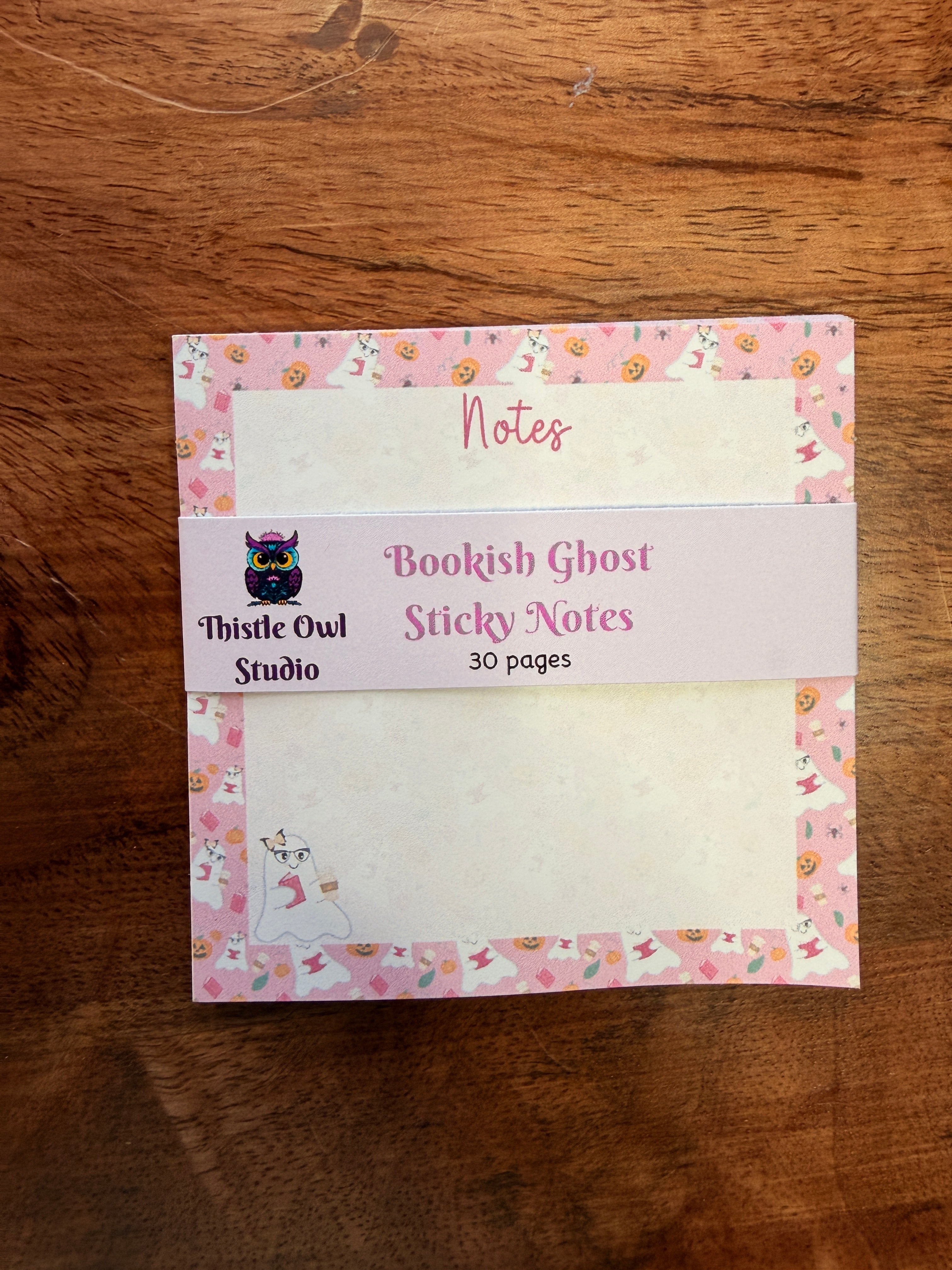 Bookish Ghost Sticky Notes
