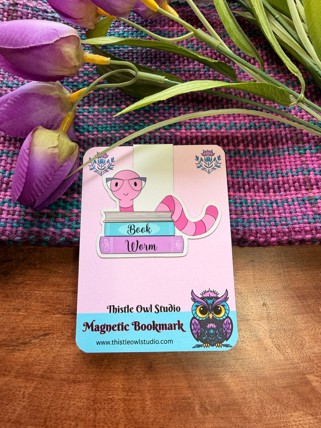 Book Worm Magnetic Bookmark