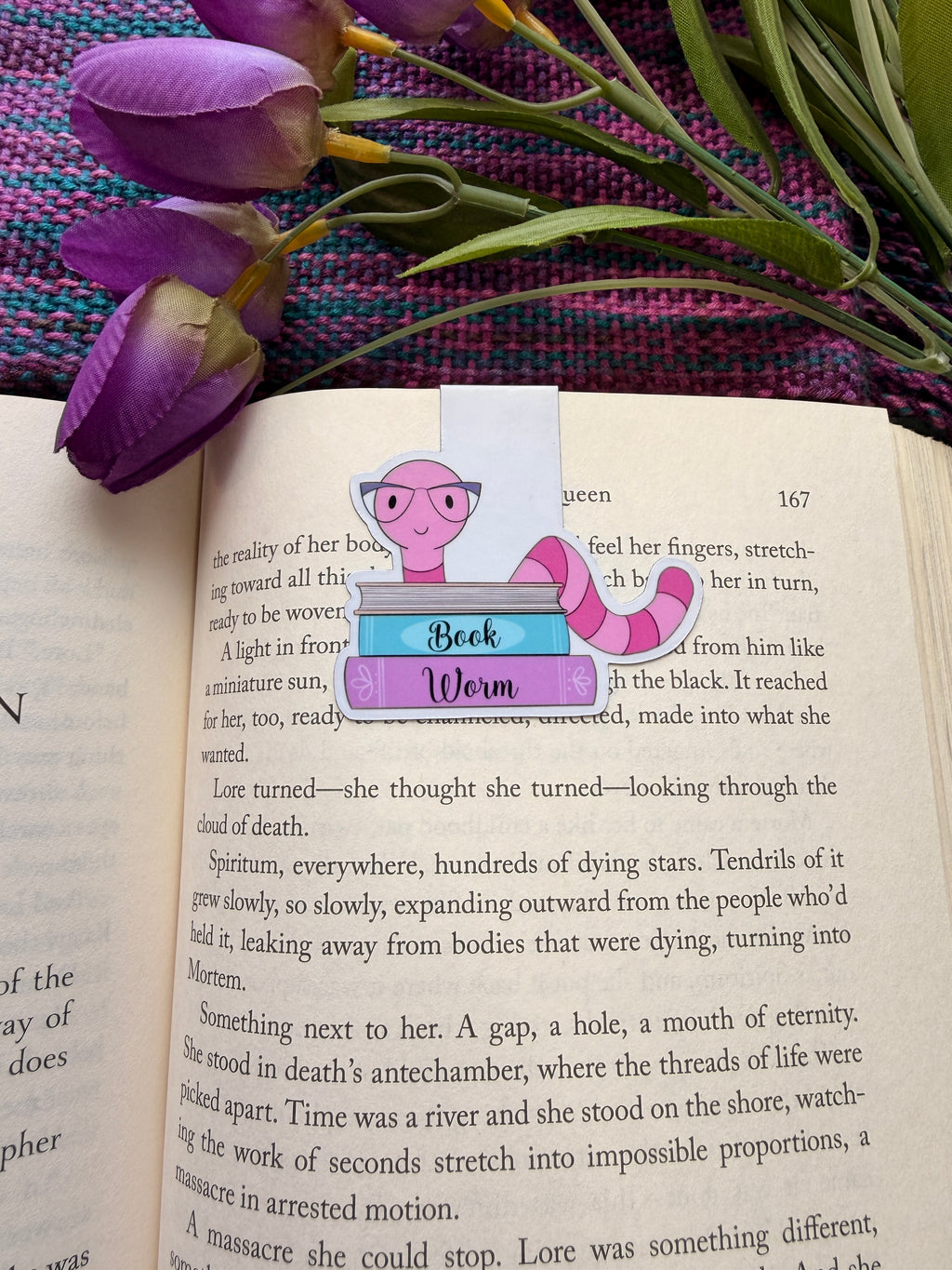 Book Worm Magnetic Bookmark