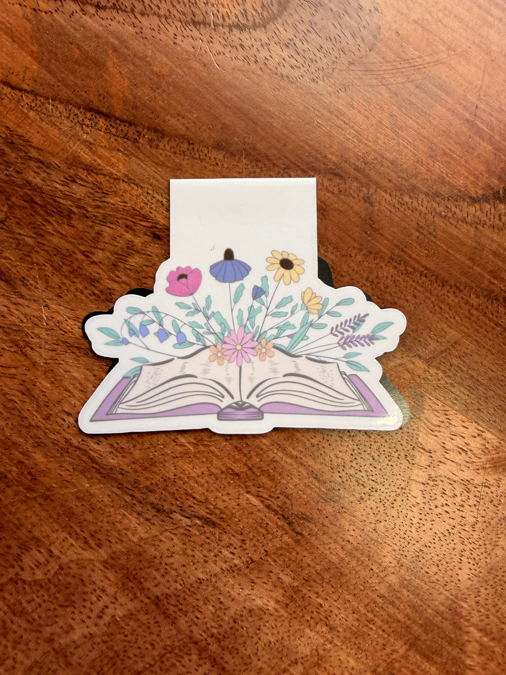 Floral Book Magnetic Bookmark