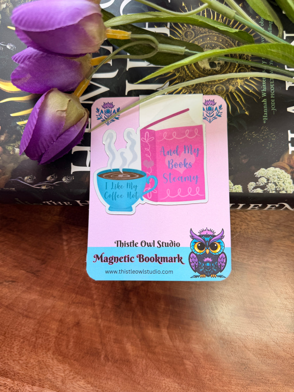 Steamy Books & Coffee Magnetic Bookmark