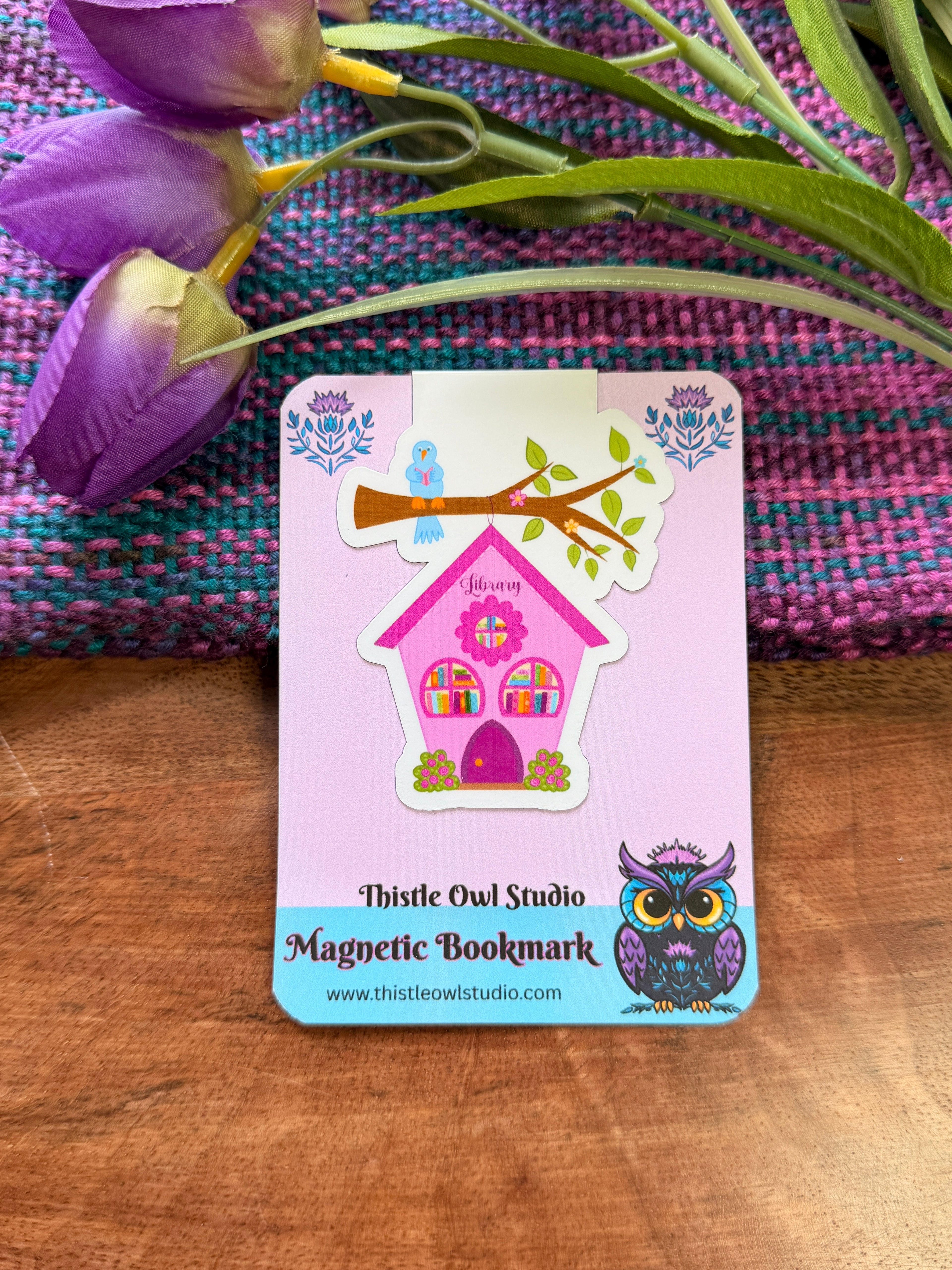 Library Birdhouse Magnetic Bookmark