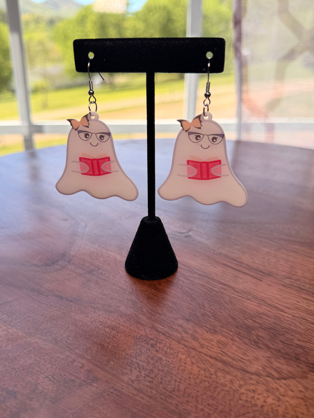 Bookish Ghost Dangle Earrings