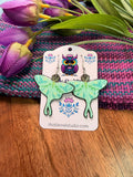 Luna Moth Dangle Earrings