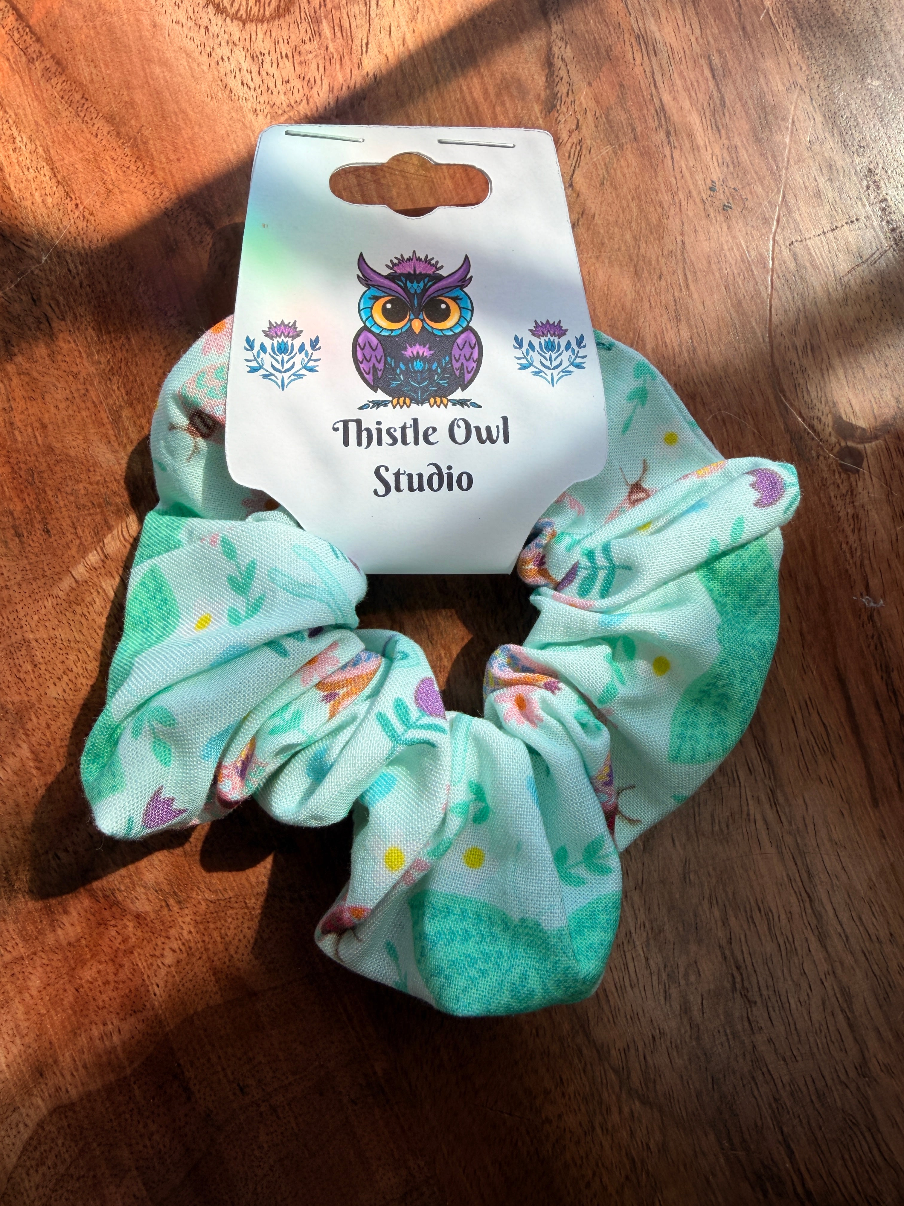 Floral Moth Scrunchie