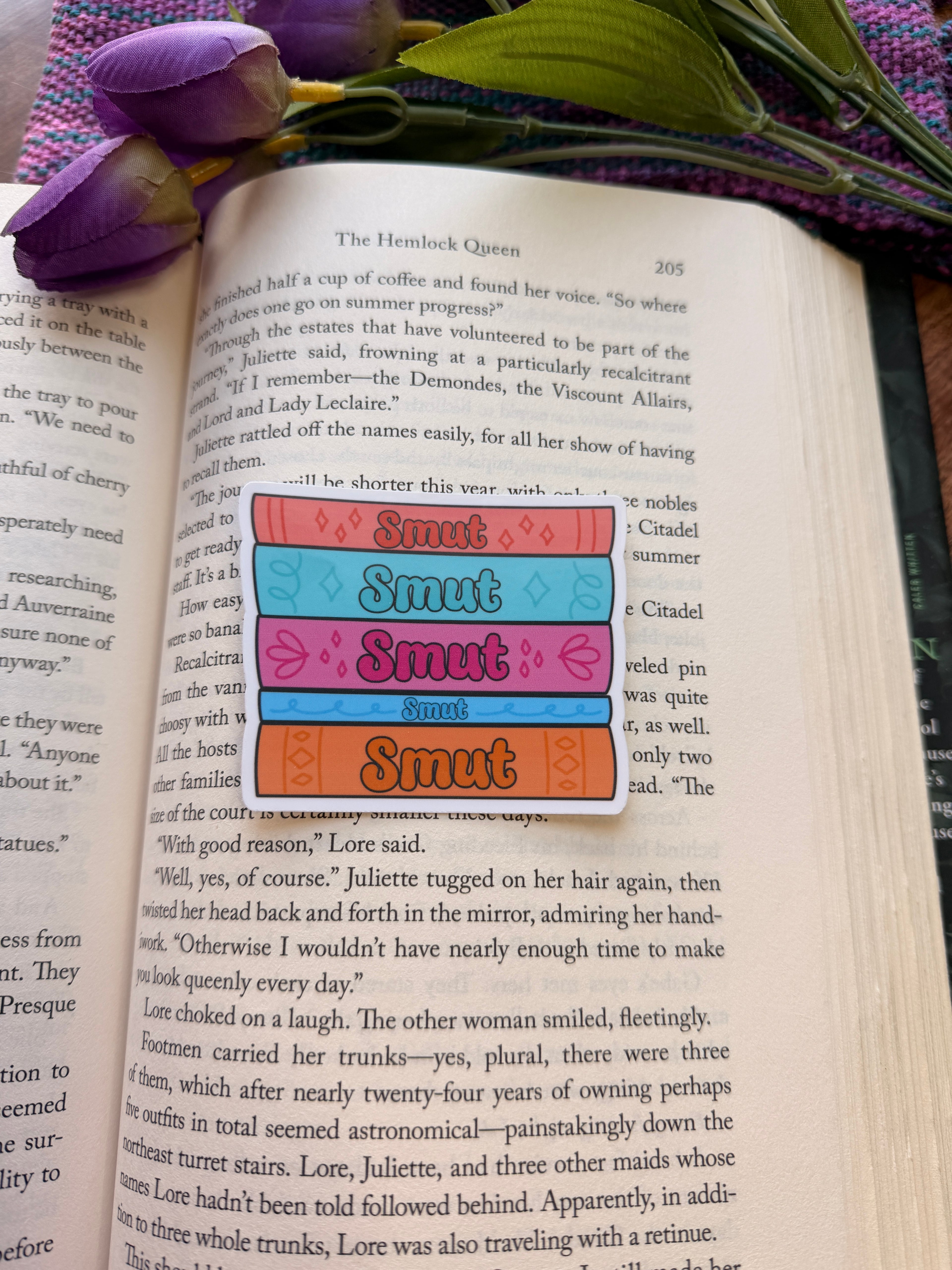 Smut Book Stack Sticker