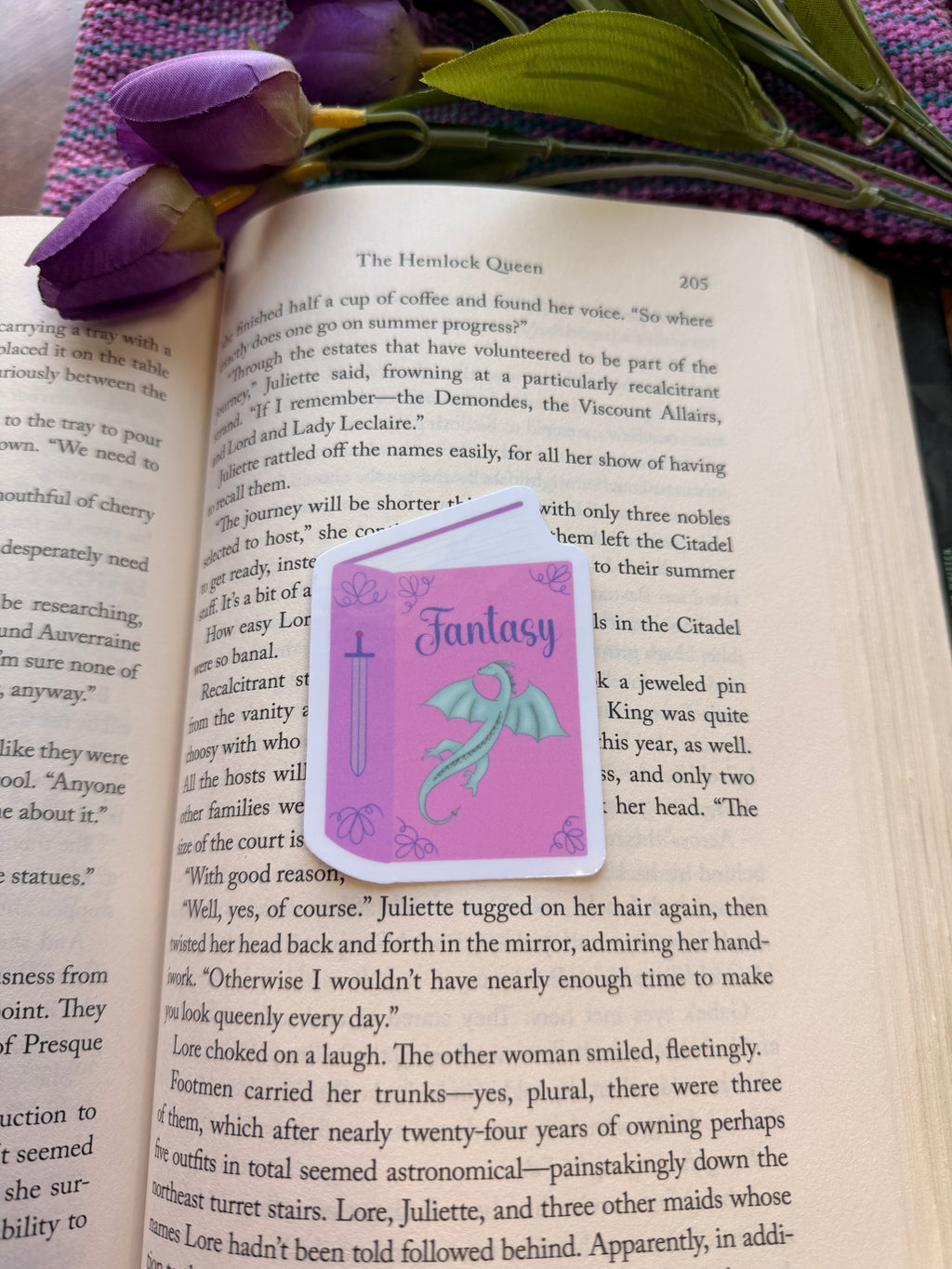 Fantasy Reader Book Sticker