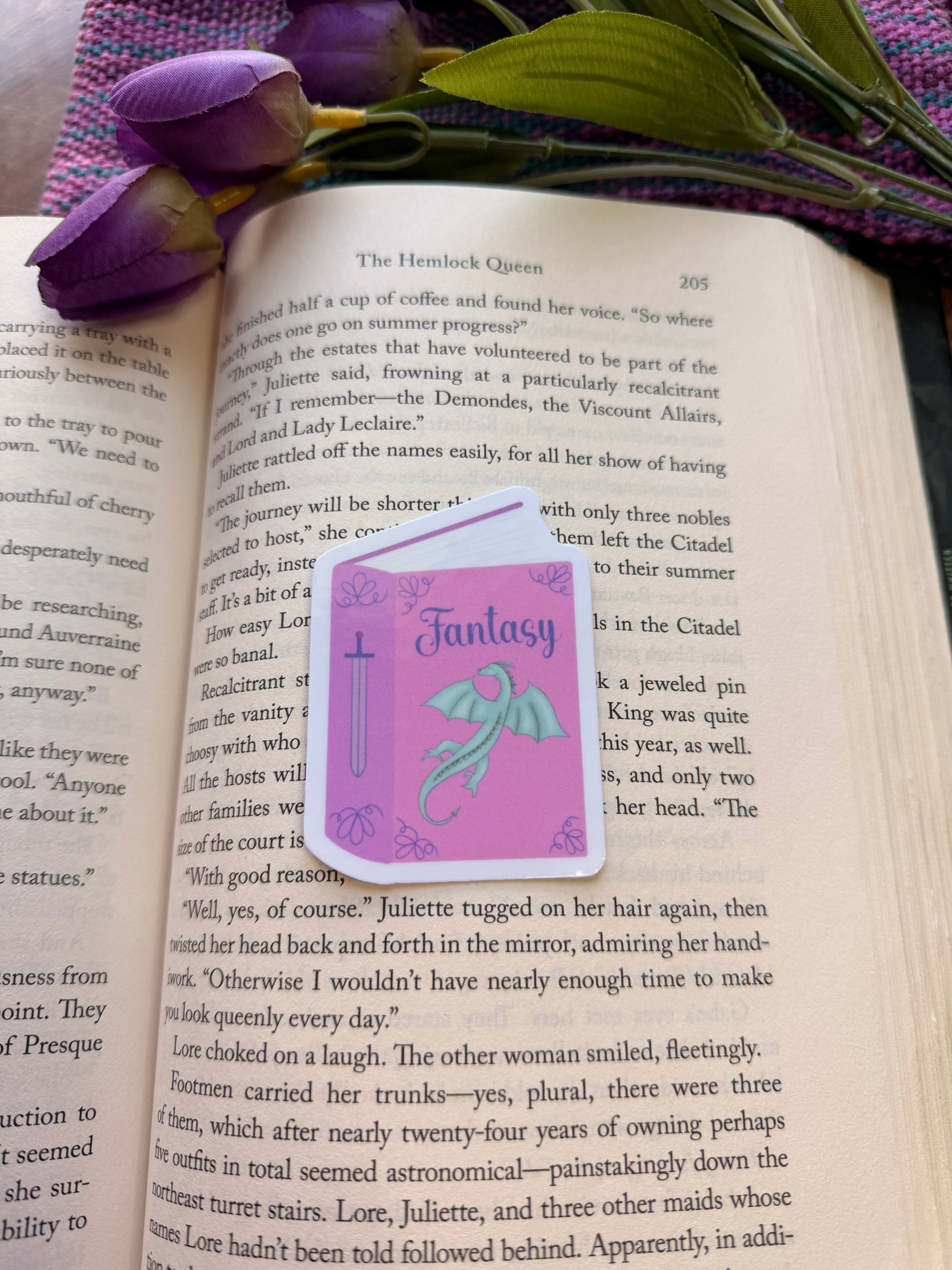Fantasy Reader Book Sticker