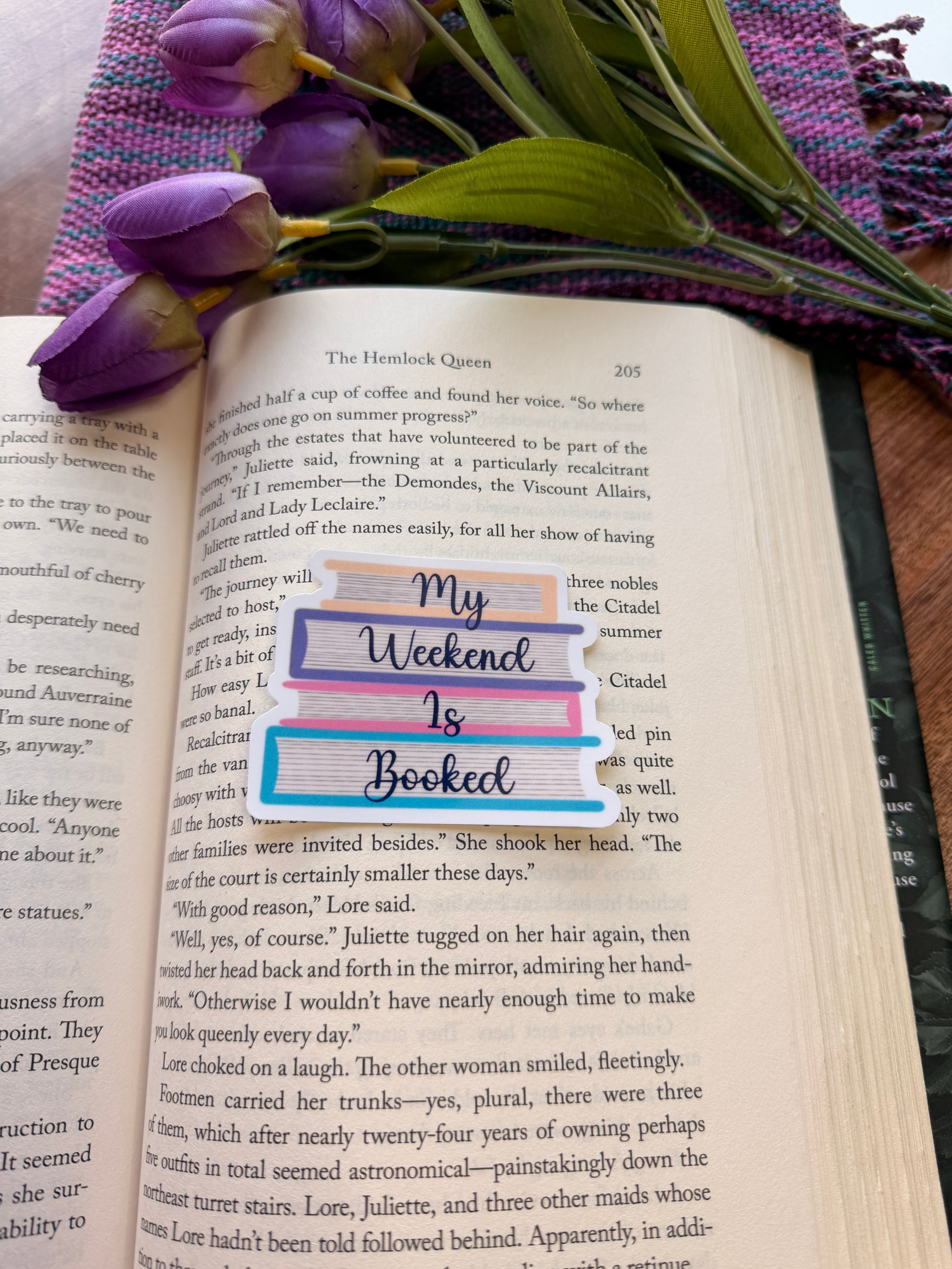 My Weekend Is Booked Vinyl Sticker