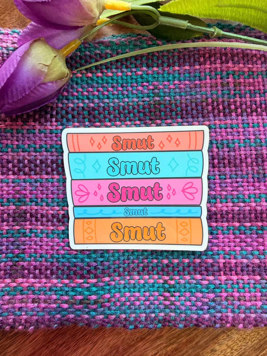 Smut Book Stack Sticker