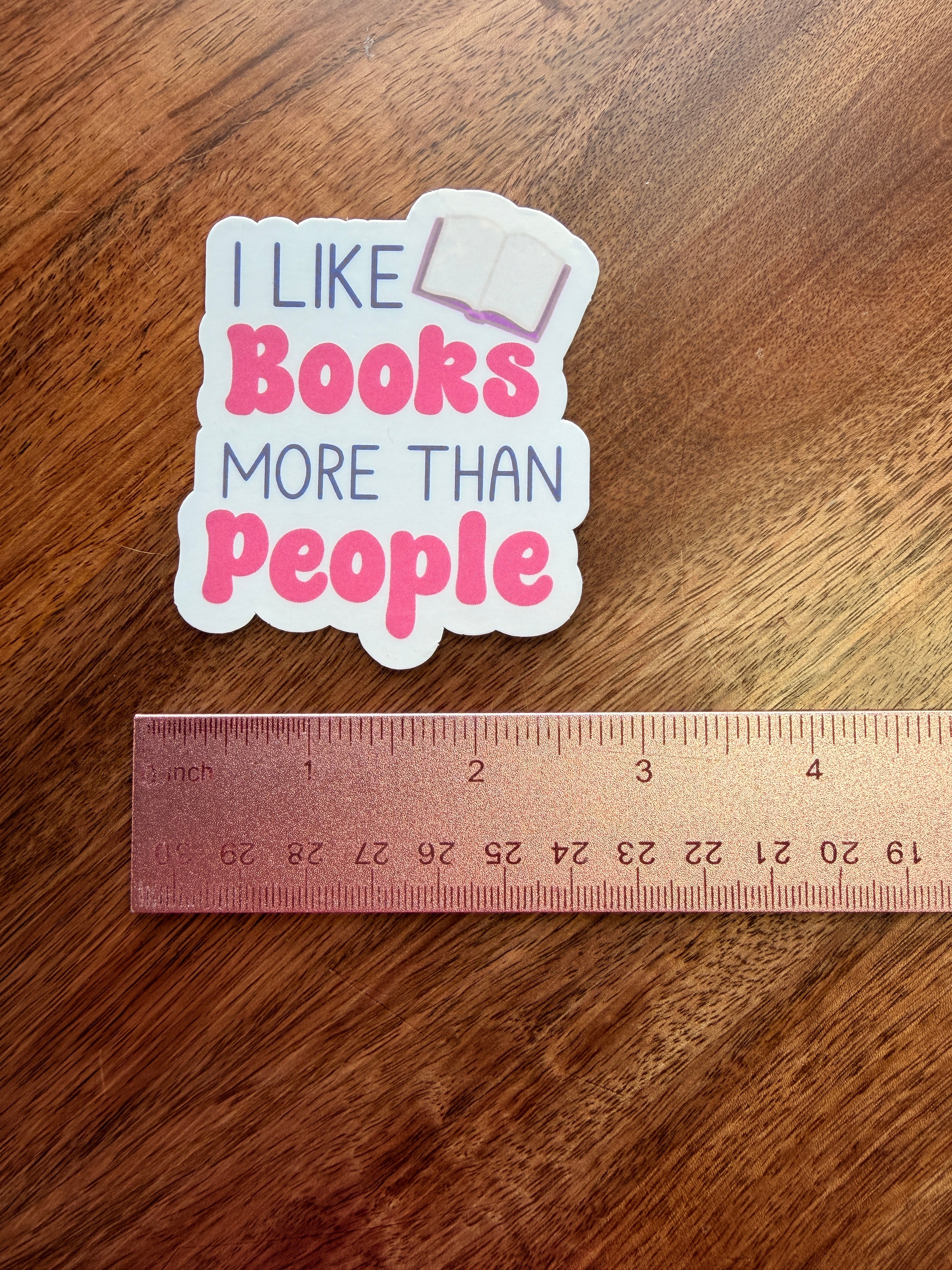 I Like Books More Than People Sticker