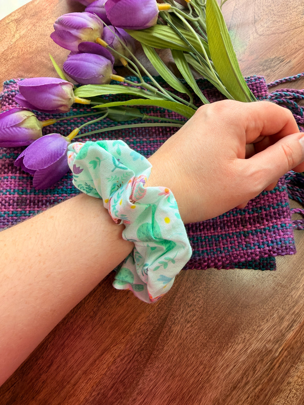 Floral Moth Scrunchie