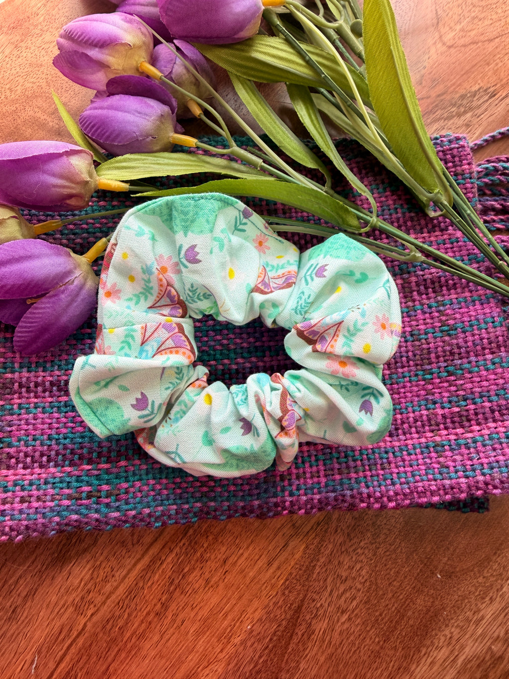 Floral Moth Scrunchie