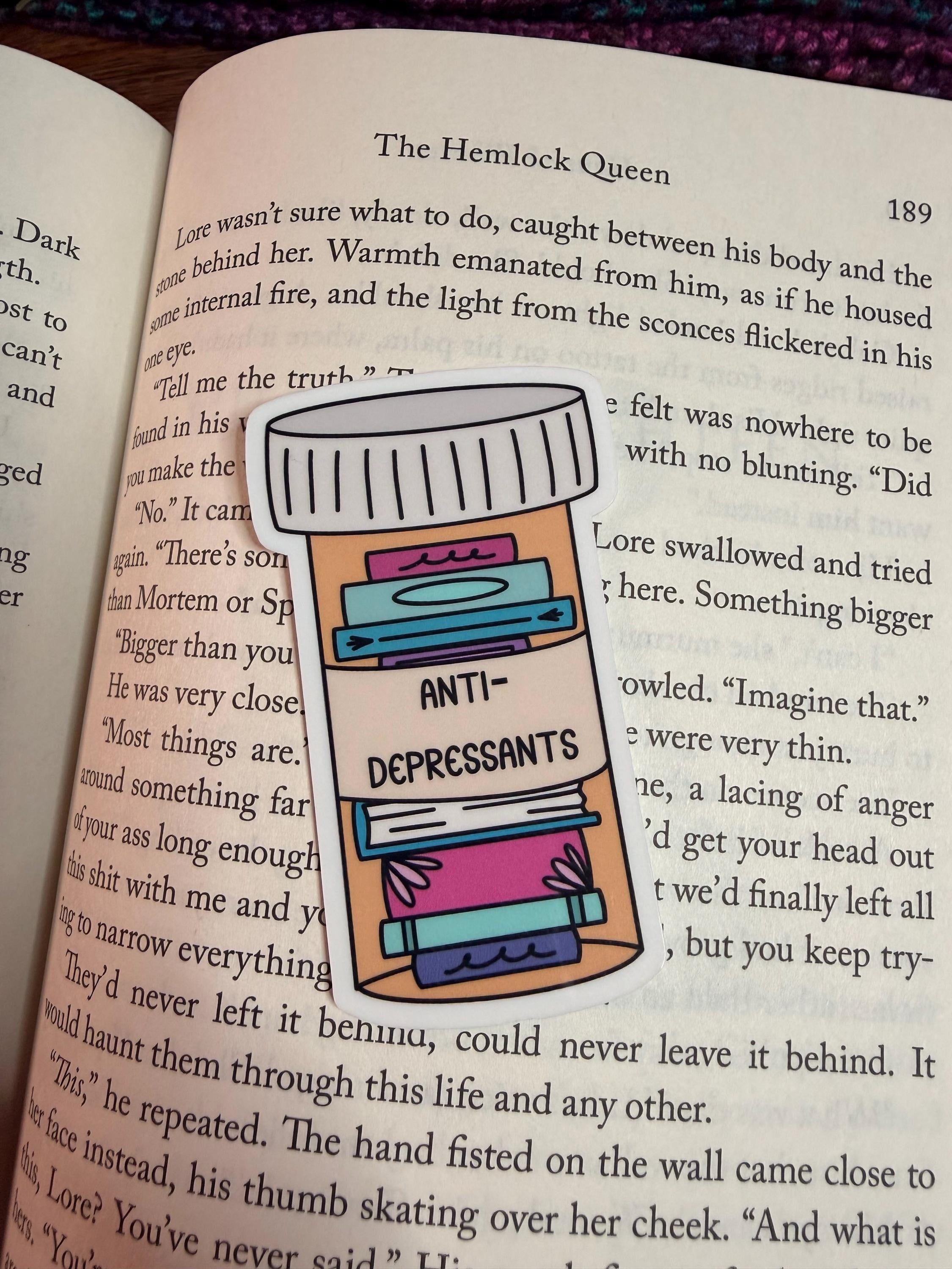 Antidepressants Bookish Sticker