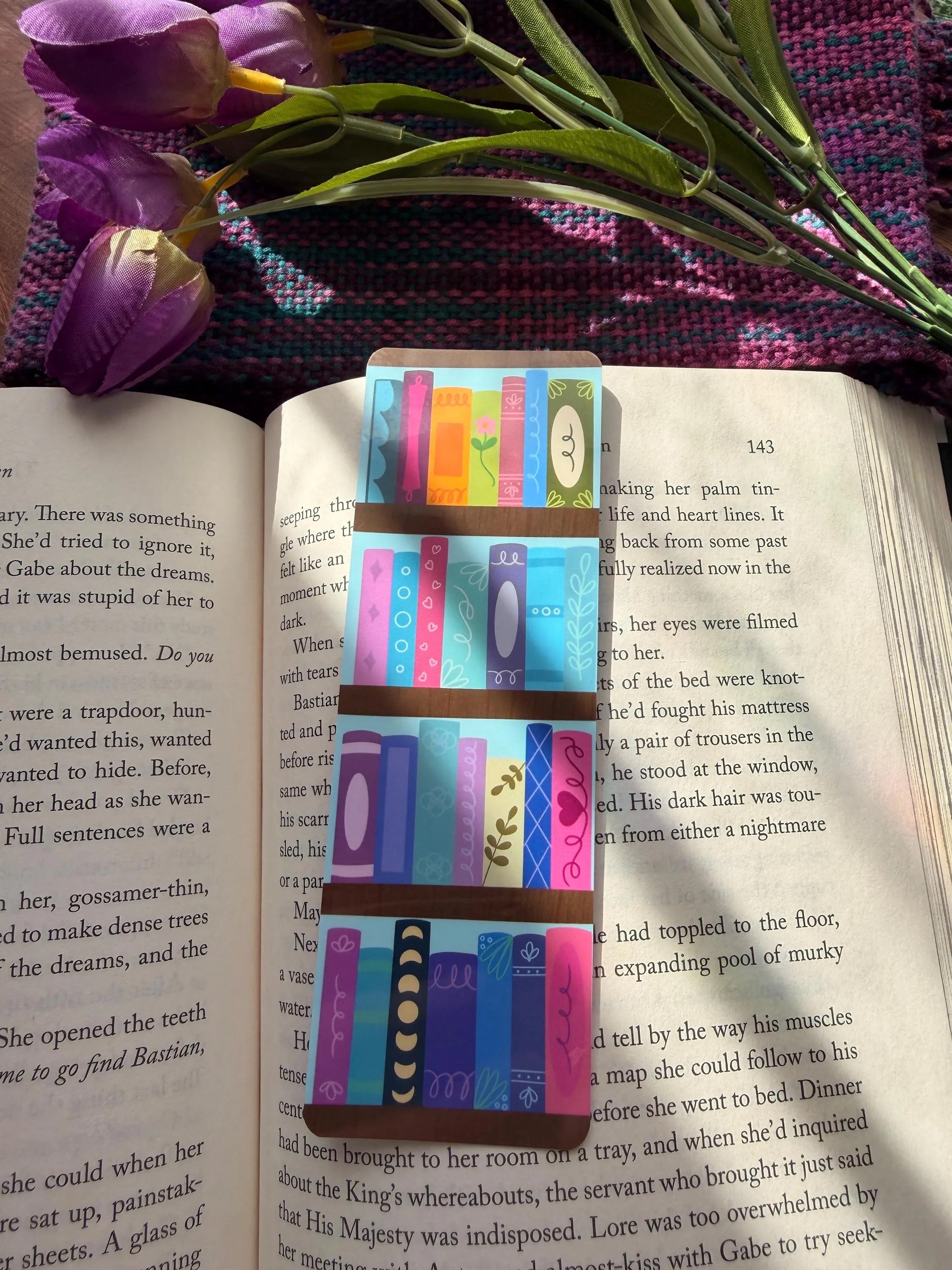 Colorful Bookcase Bookmark
