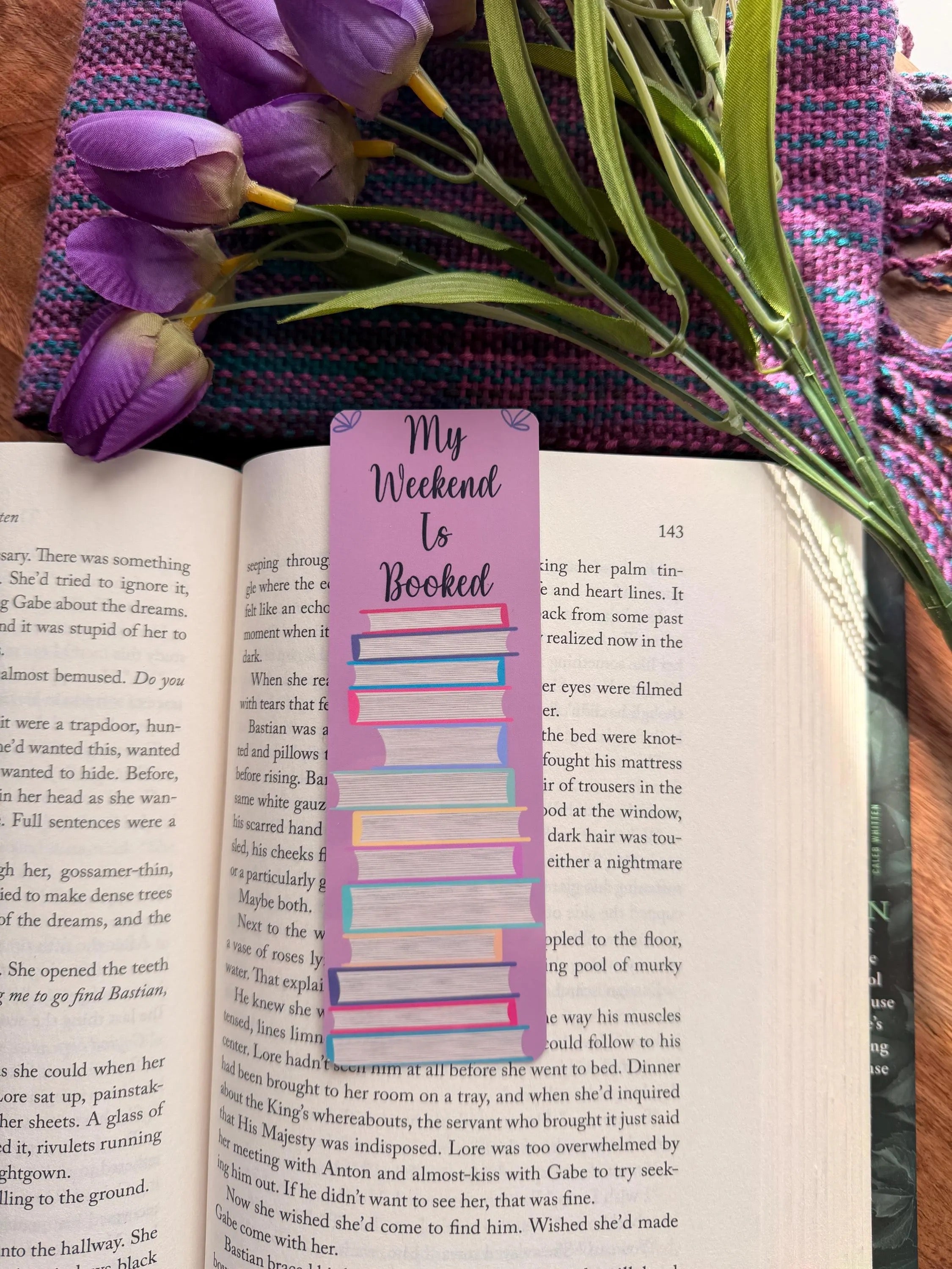 "My Weekend Is Booked" Bookmark